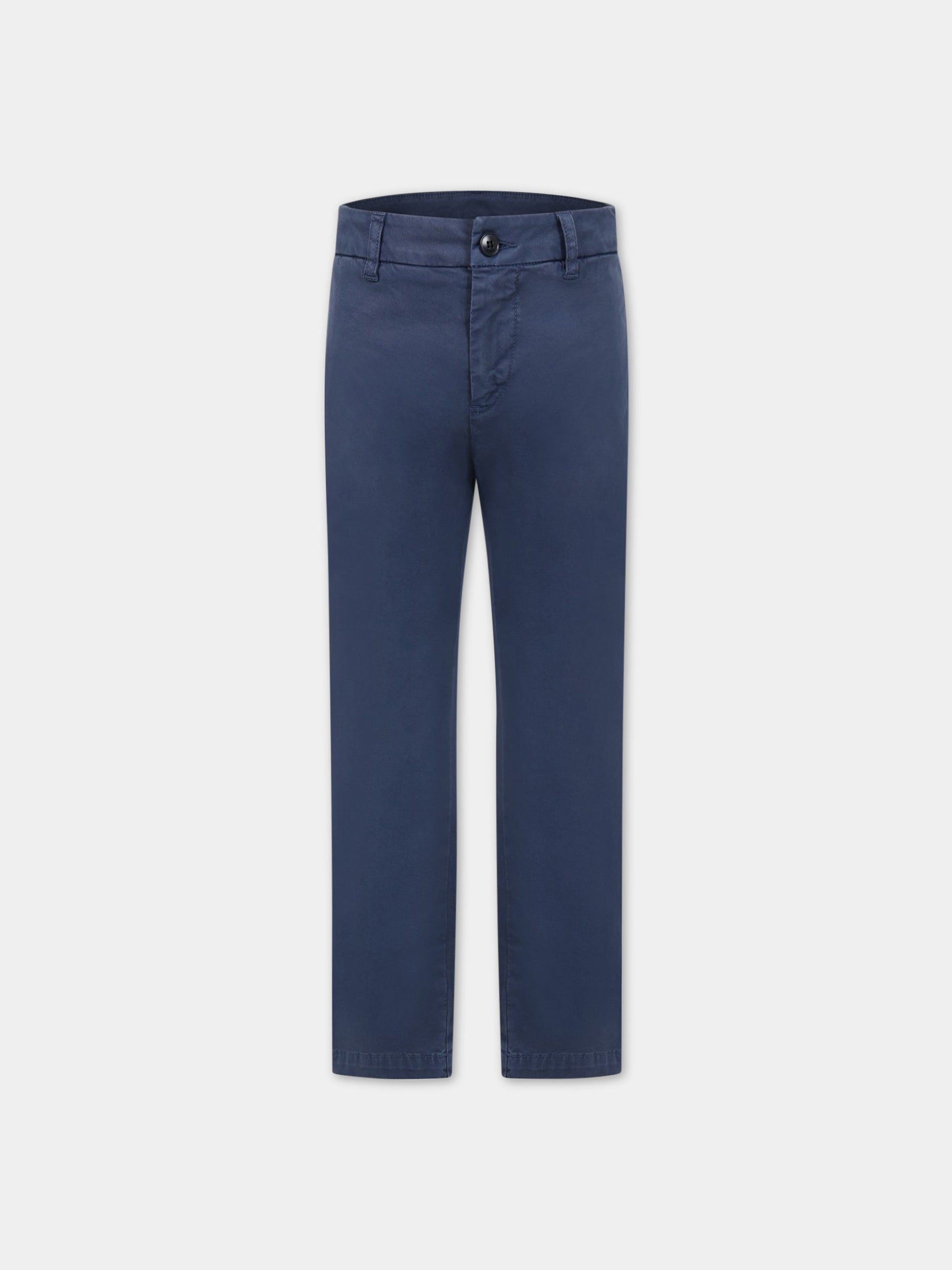 Pantalone blu per bambino con logo,Dondup Kids,DMPA251 CE234 4005