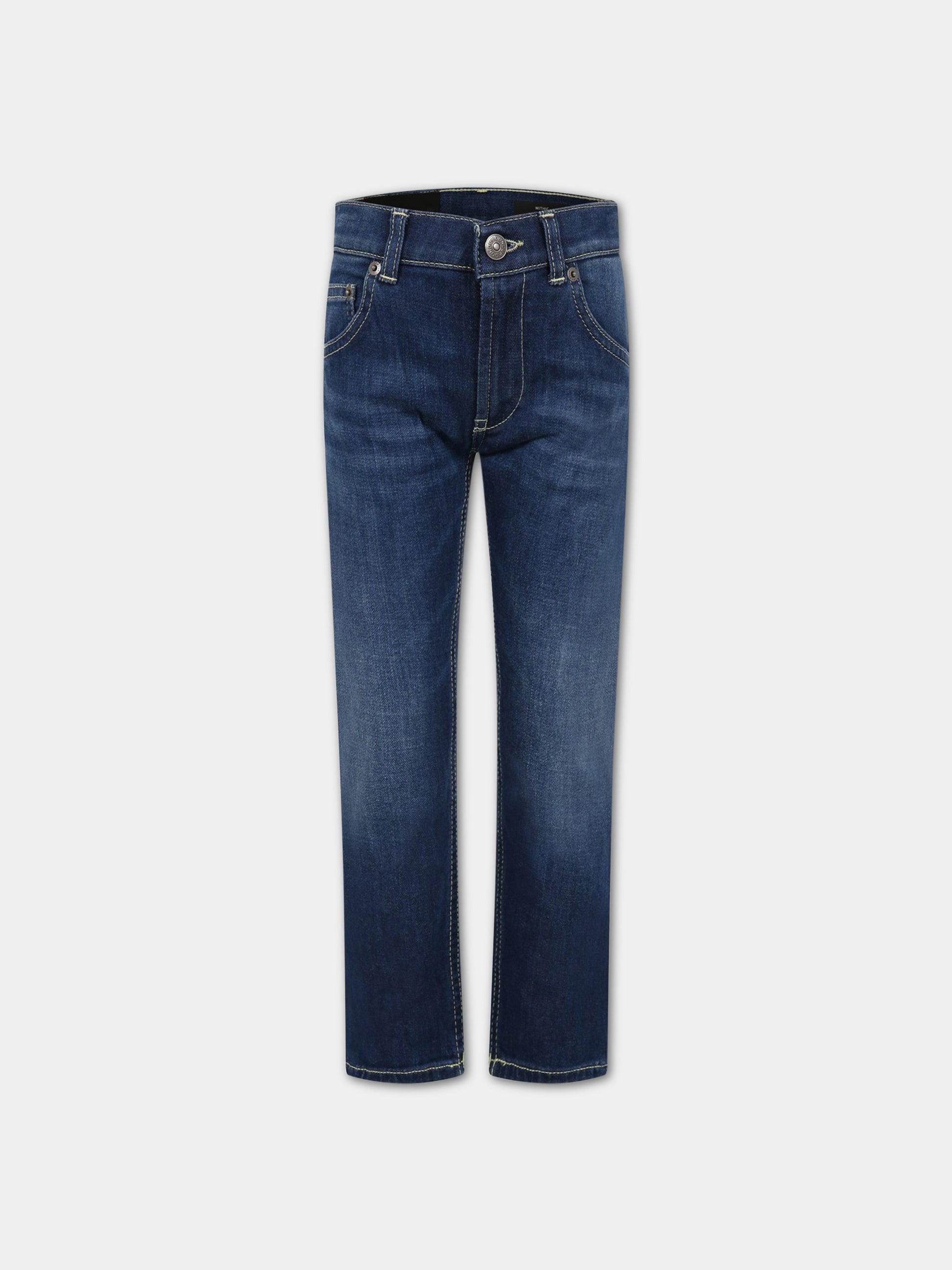 Jeans blu per bambino con logo,Dondup Kids,DMPA265C DS039 4011