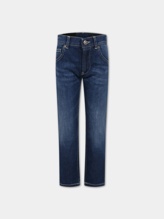 Jeans blu per bambino con logo,Dondup Kids,DMPA265C DS039 4011