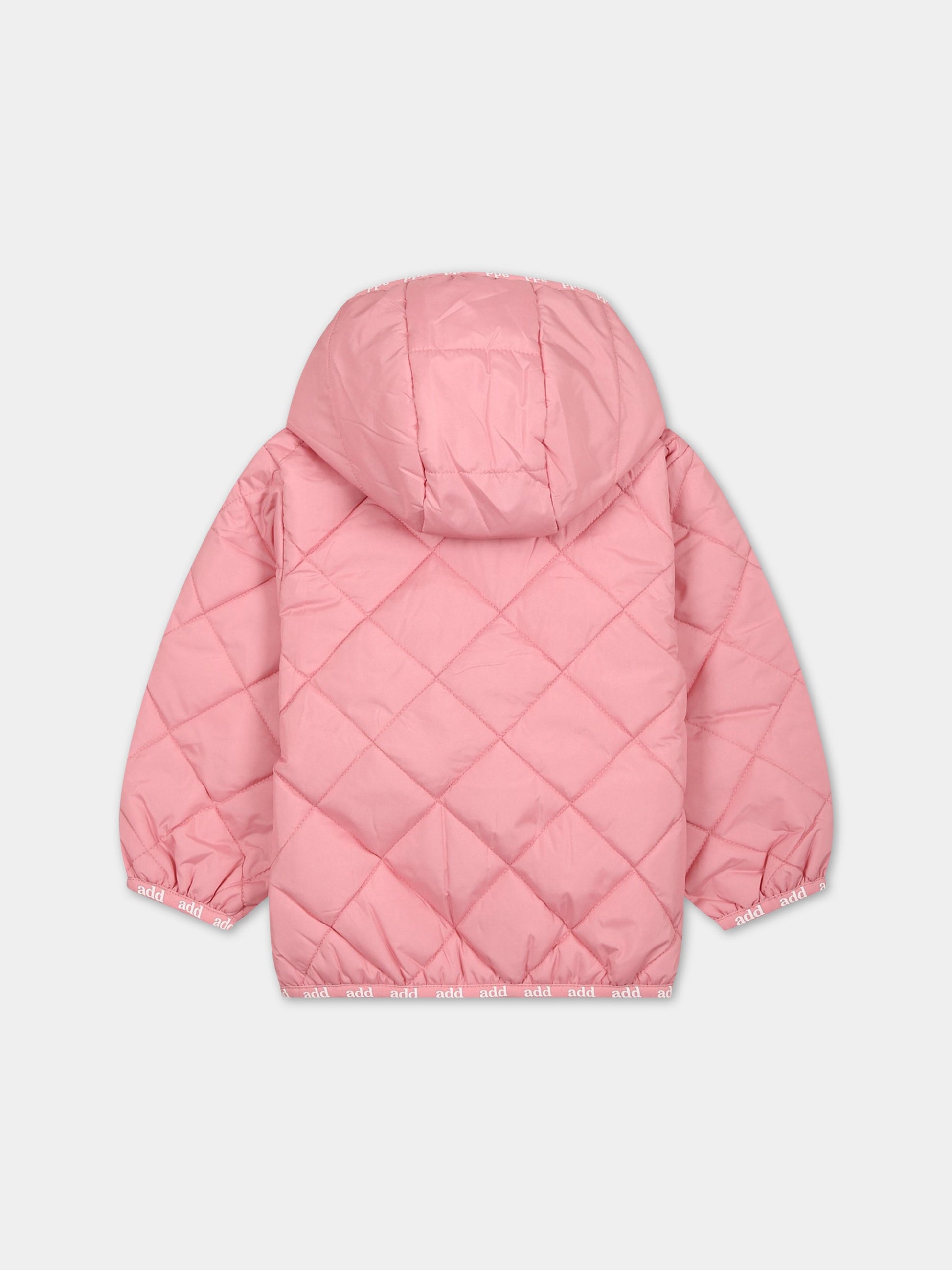 Piumino rosa per neonata,Add,ADGGB013 NY274 C000