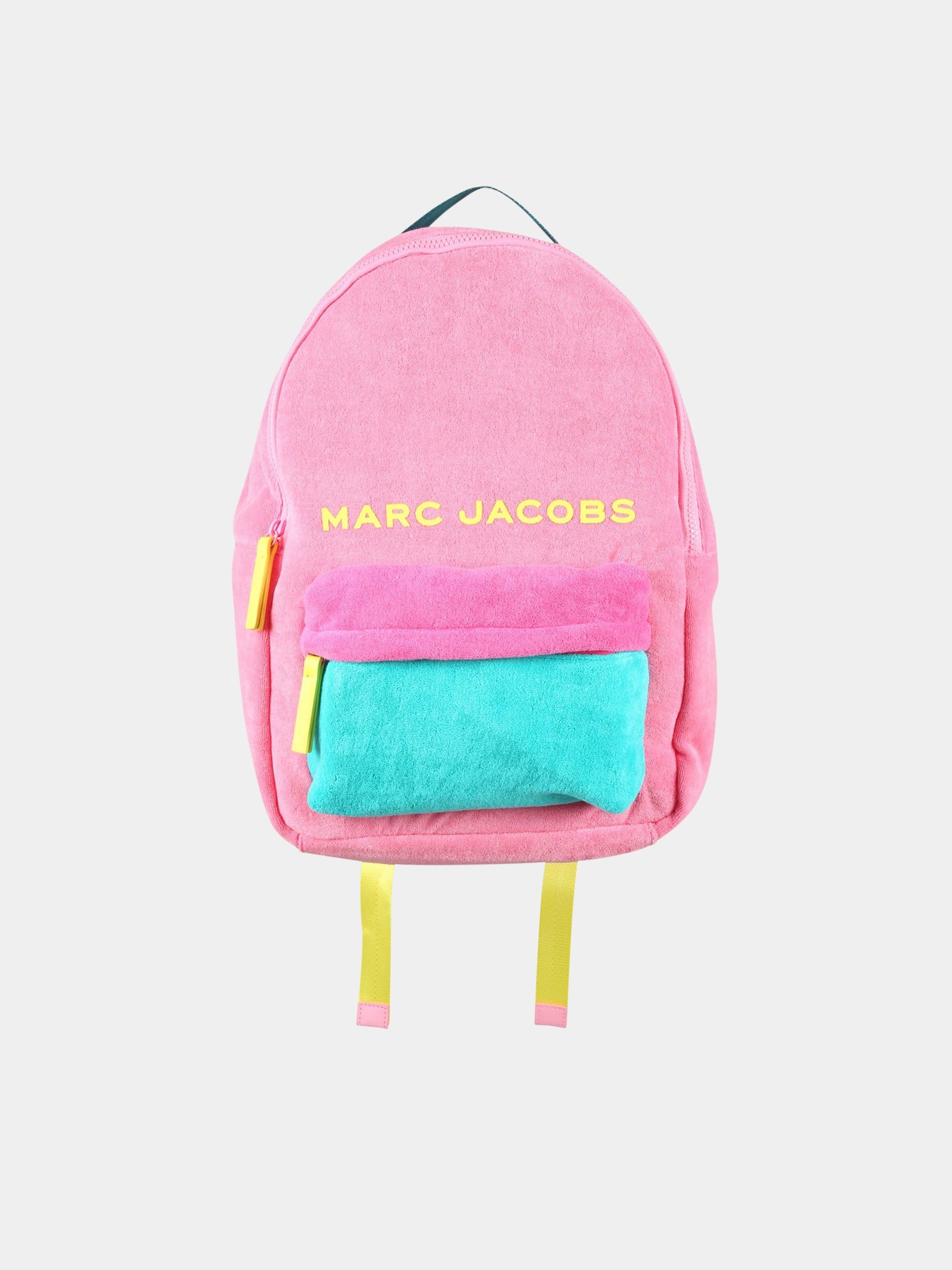 Zaino rosa per bambina con logo giallo,Little Marc Jacobs,W10211 Z41