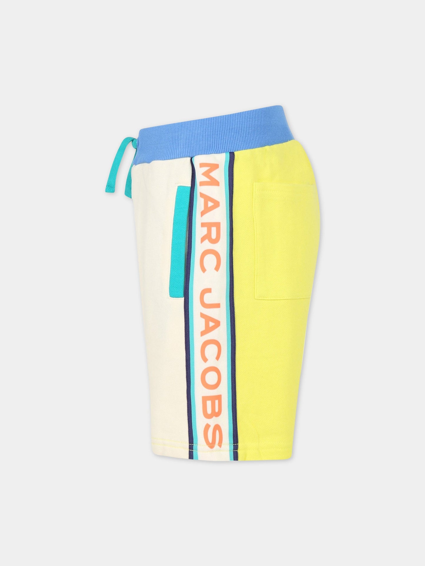 Shorts multicolor per bambino con logo multicolor,Little Marc Jacobs,W24277 140