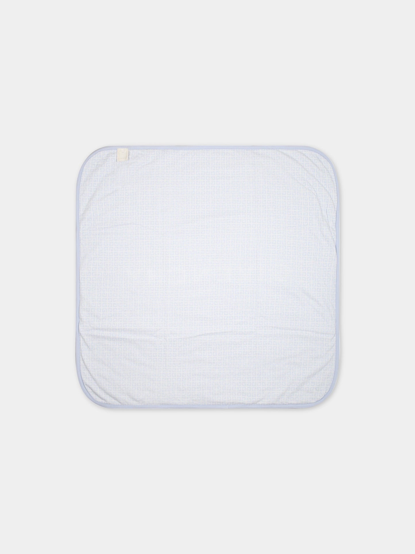 Coperta celeste per neonato con logo bianco,Givenchy Kids,H90163 771