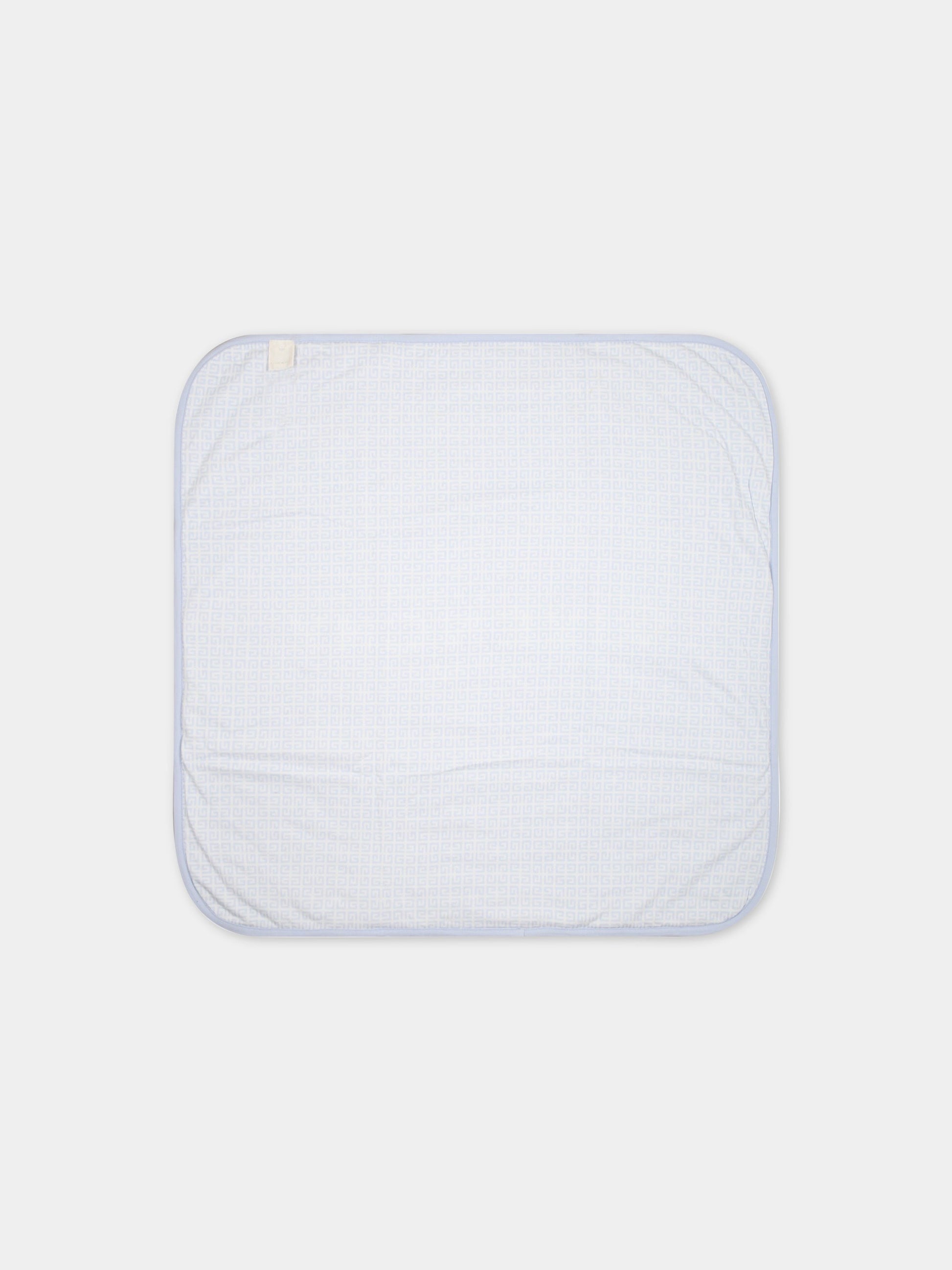 Coperta celeste per neonato con logo bianco,Givenchy Kids,H90163 771