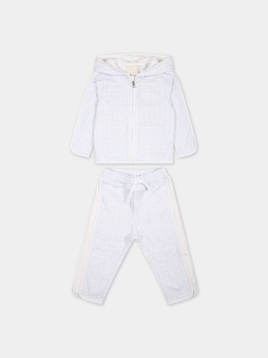 Tuta bianca per neonato con logo,Givenchy Kids,H98169 771