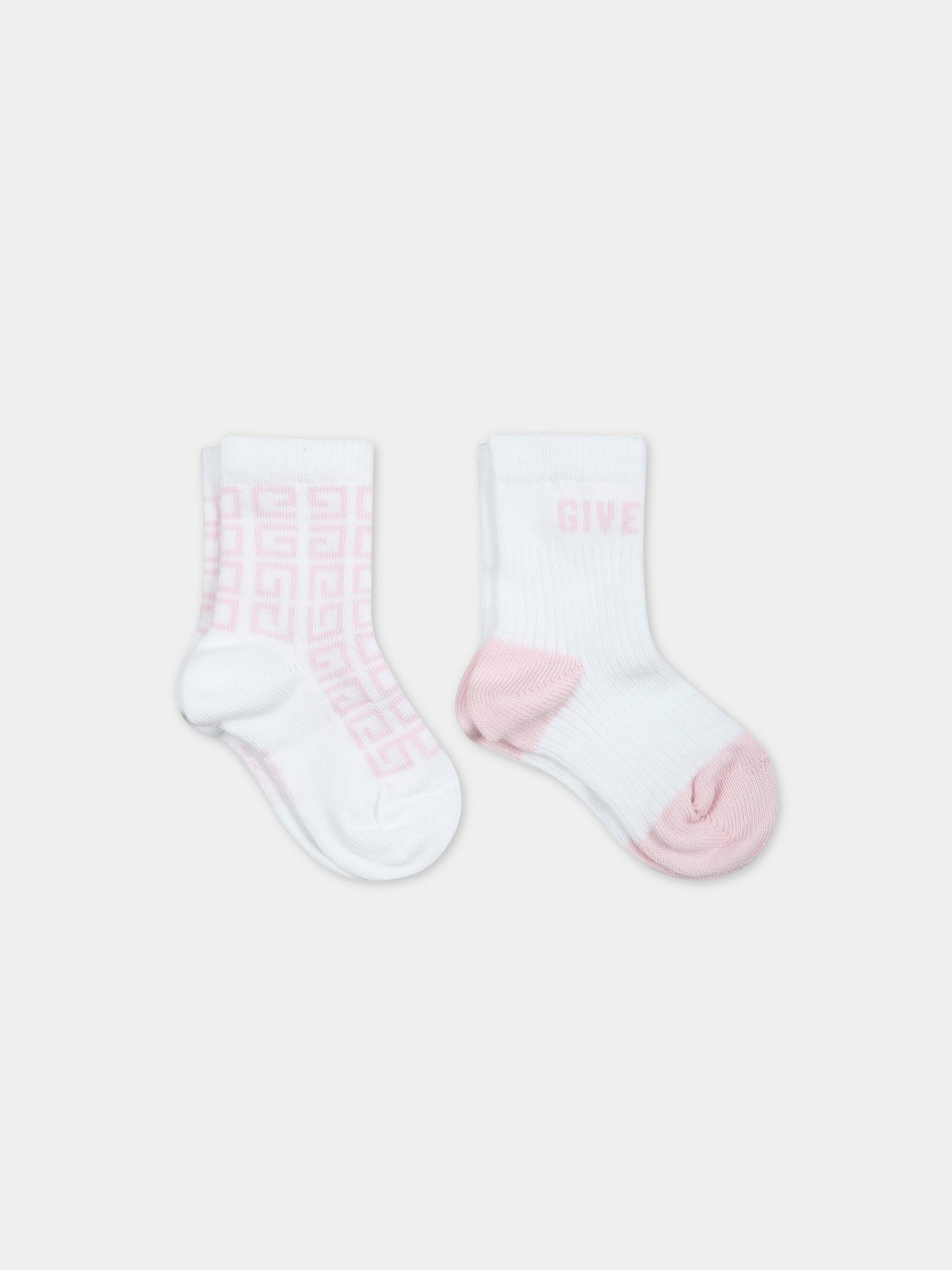 Set bianco per neonata con logo,Givenchy Kids,H90157 44Z