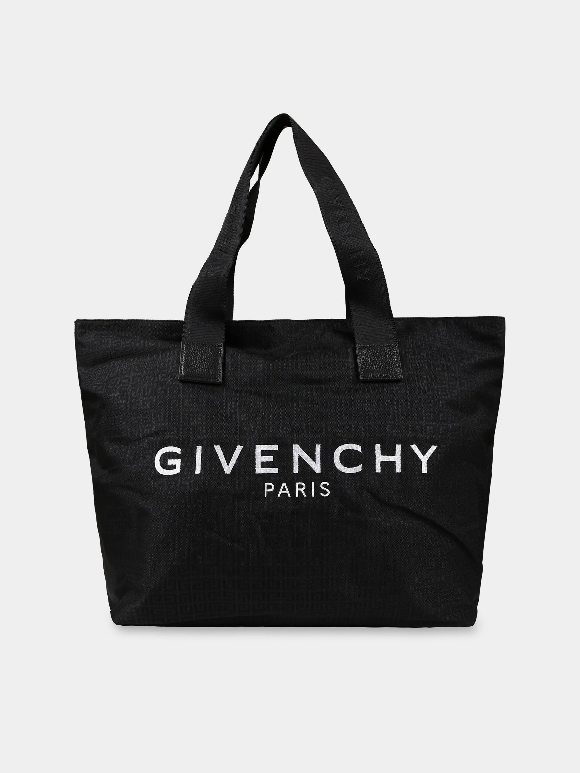 Borsa-mamma nera per neonati con logo e motivo 4G,Givenchy Kids,H90169 09B