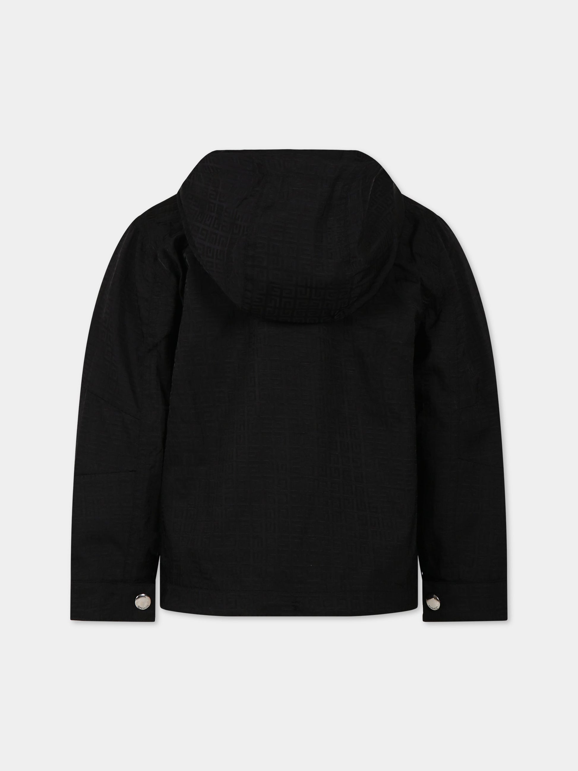Giubbotto nero per bambino con logo,Givenchy Kids,H26125 09B