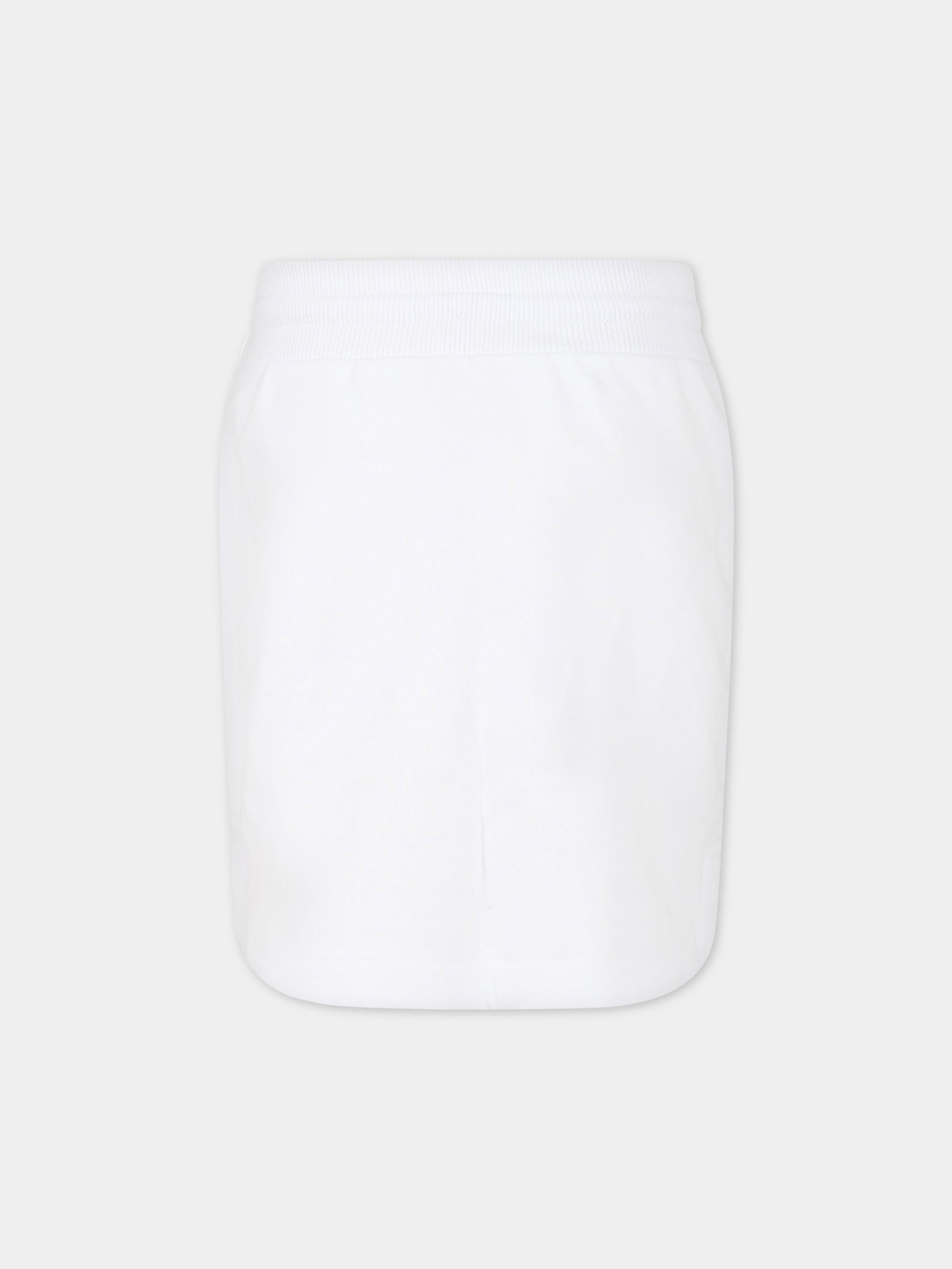 Gonna bianca per bambina con logo,Givenchy Kids,H13179 10P