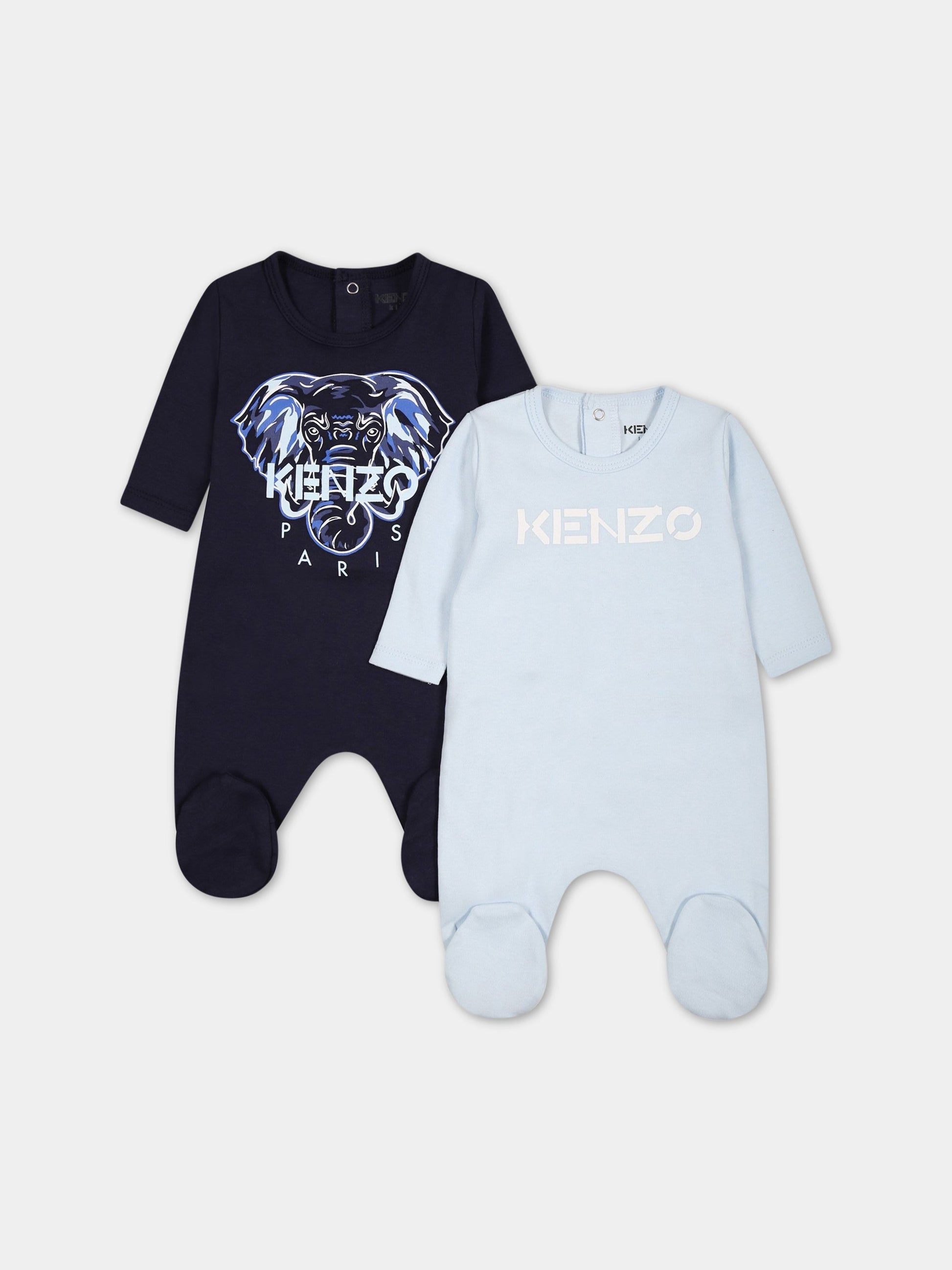 Set multicolor per neonato con logo e iconica tigre,Kenzo Kids,K98111 868