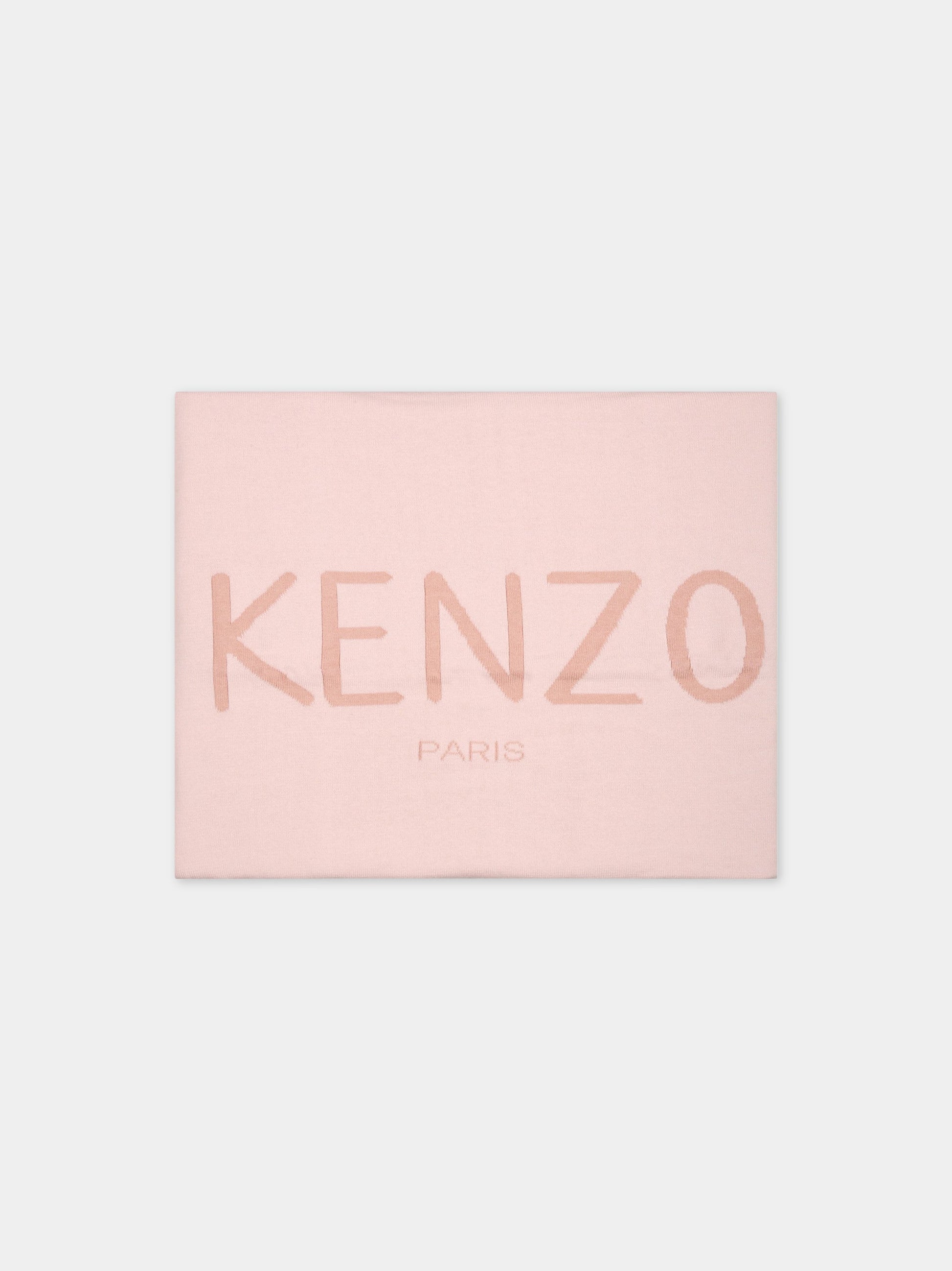 Coperta rosa per bambina con logo,Kenzo Kids,K90098 453