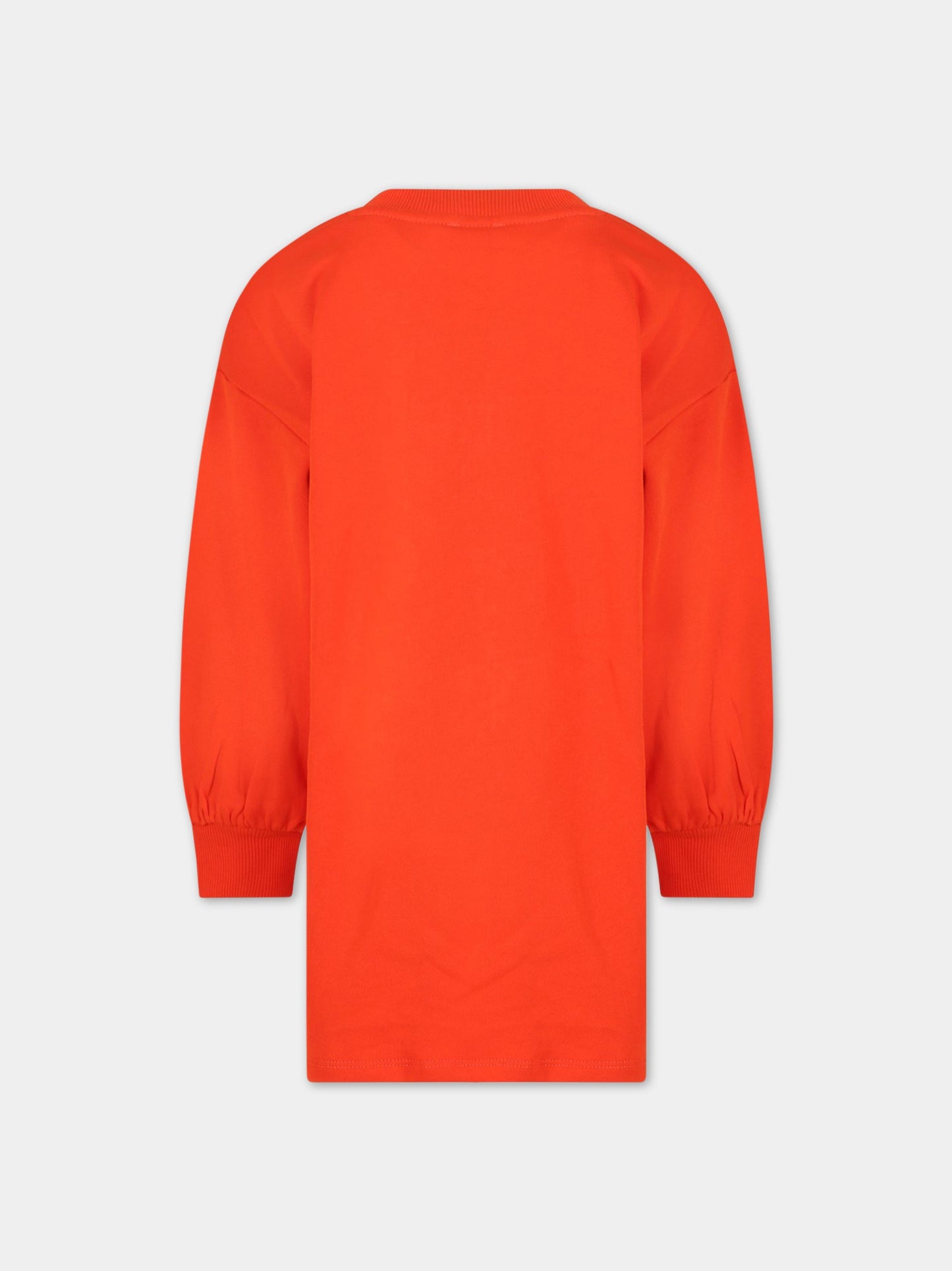 Vestito rosso per bambina con tigre e logo,Kenzo Kids,K12290 987