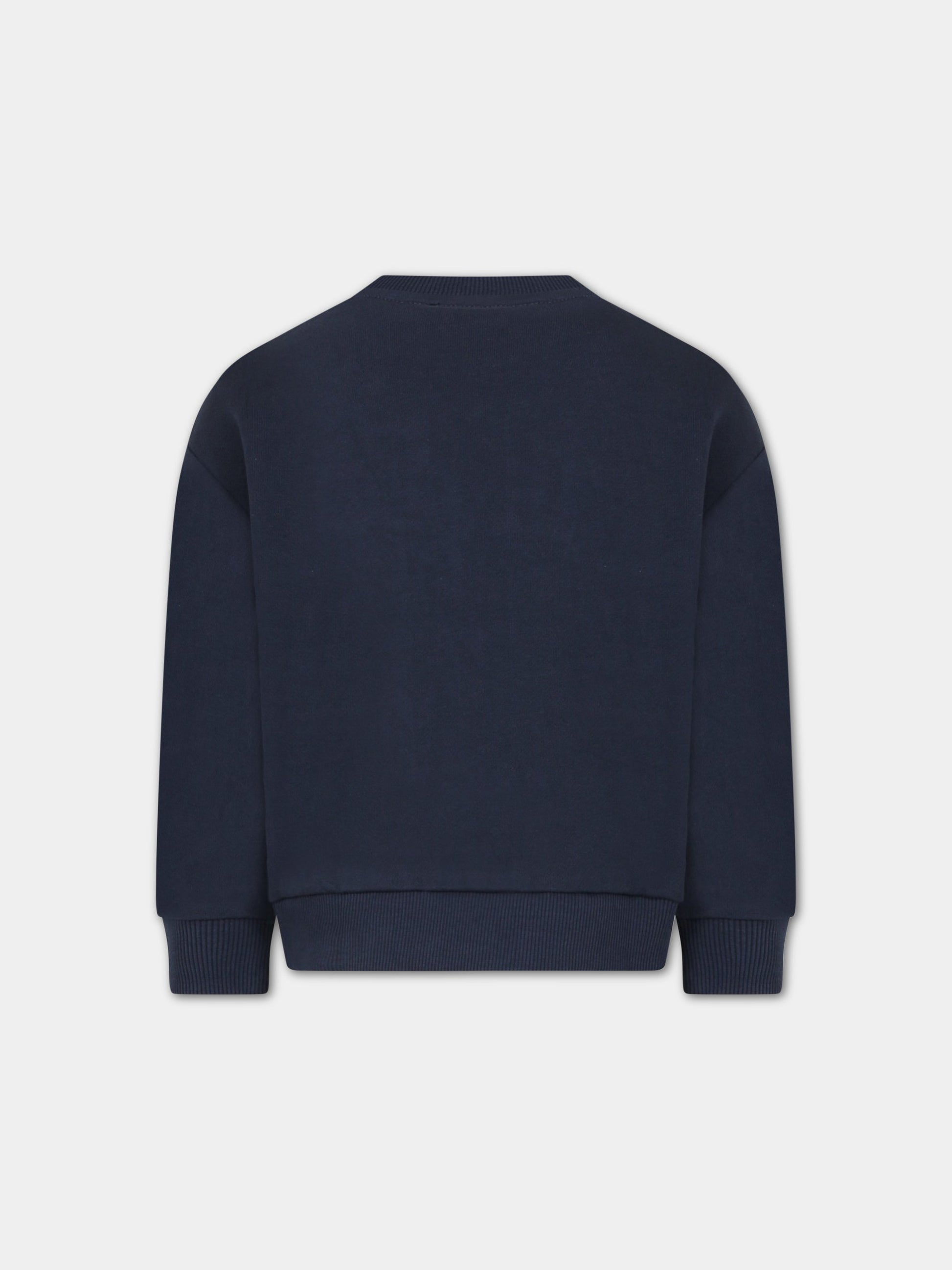 Felpa blu per bambino con  logo,Kenzo Kids,K25774 857