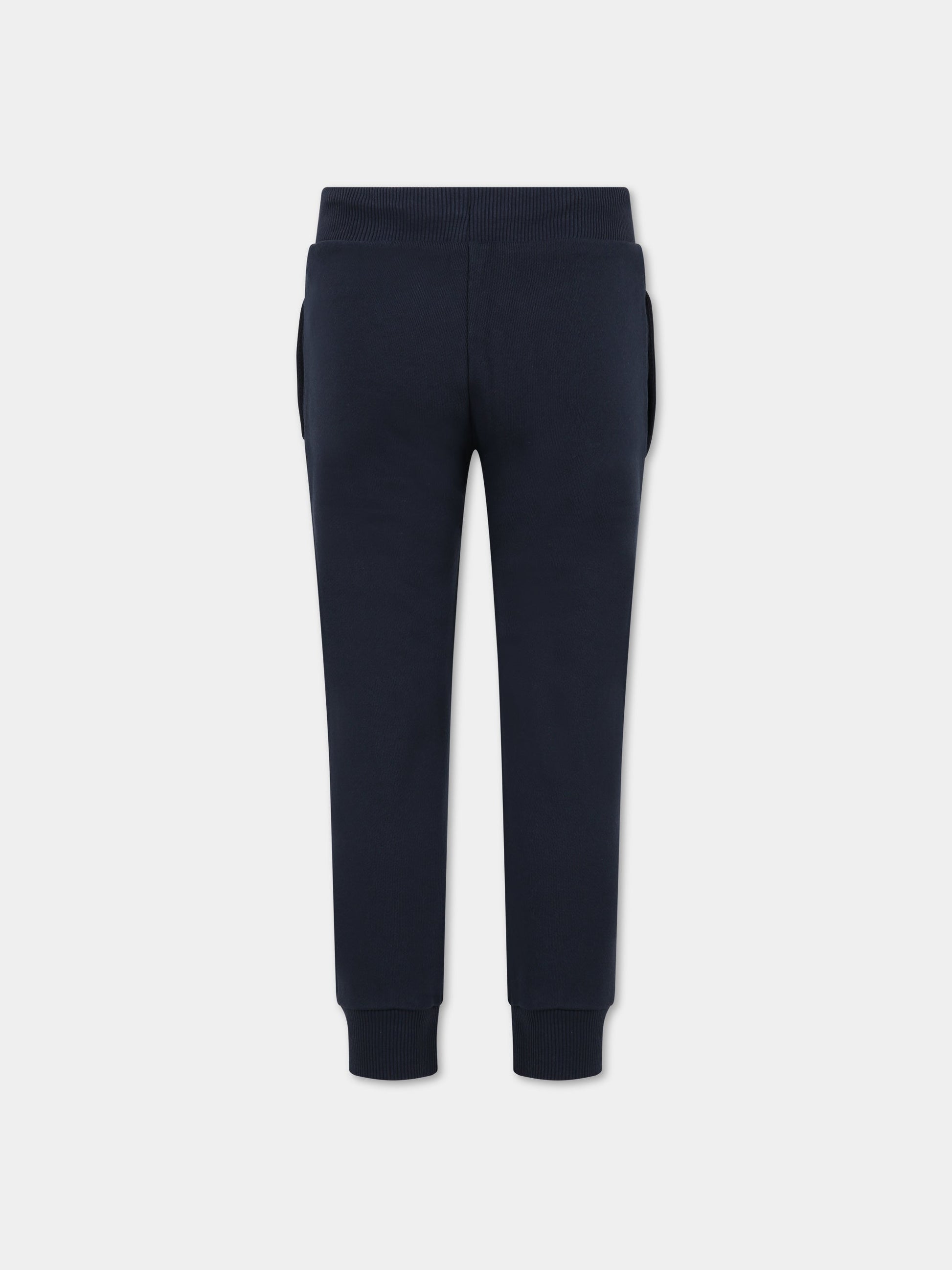 Pantaloni blu per bambino con logo,Kenzo Kids,K24287 857