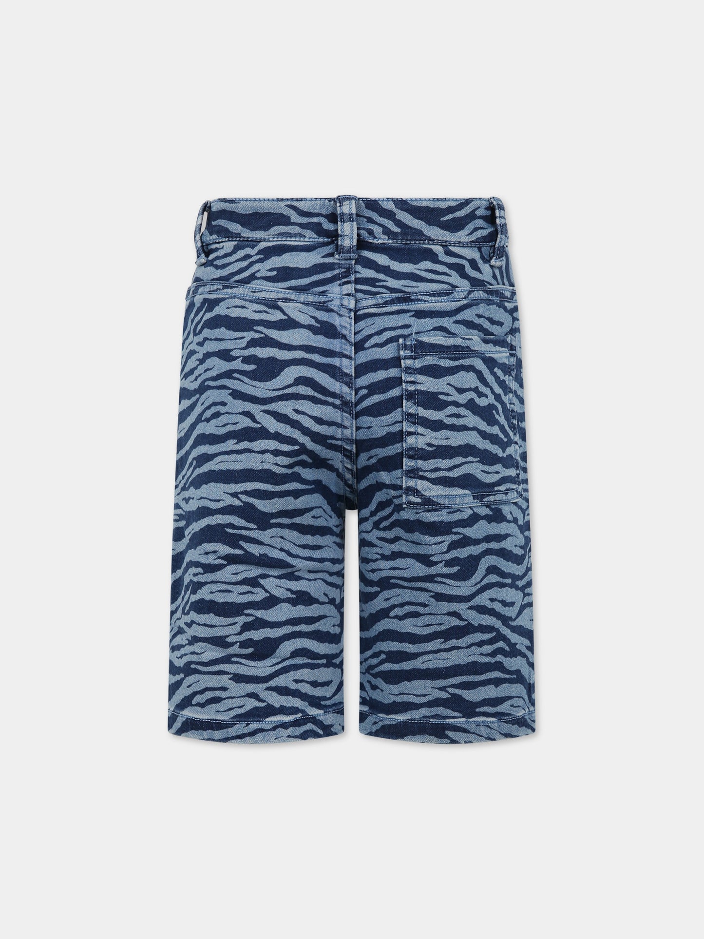 Short blu per bambino con logo,Kenzo Kids,K24309 805