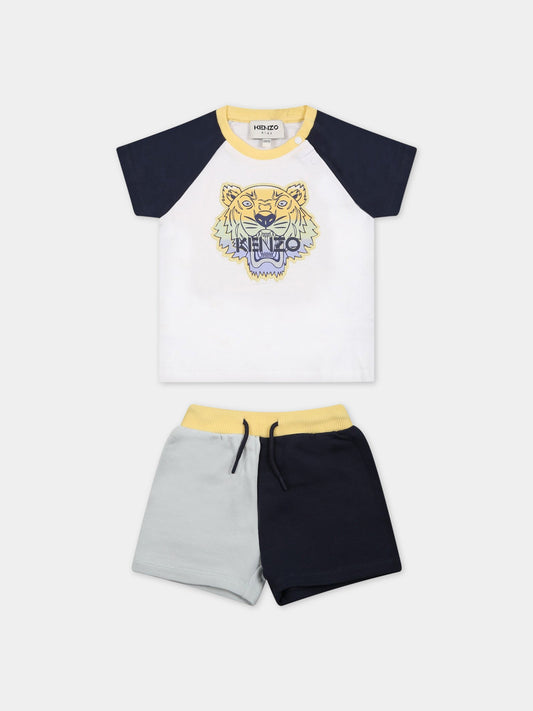 Completo multicolor per neonato con iconica tigre,Kenzo Kids,K08055 10P