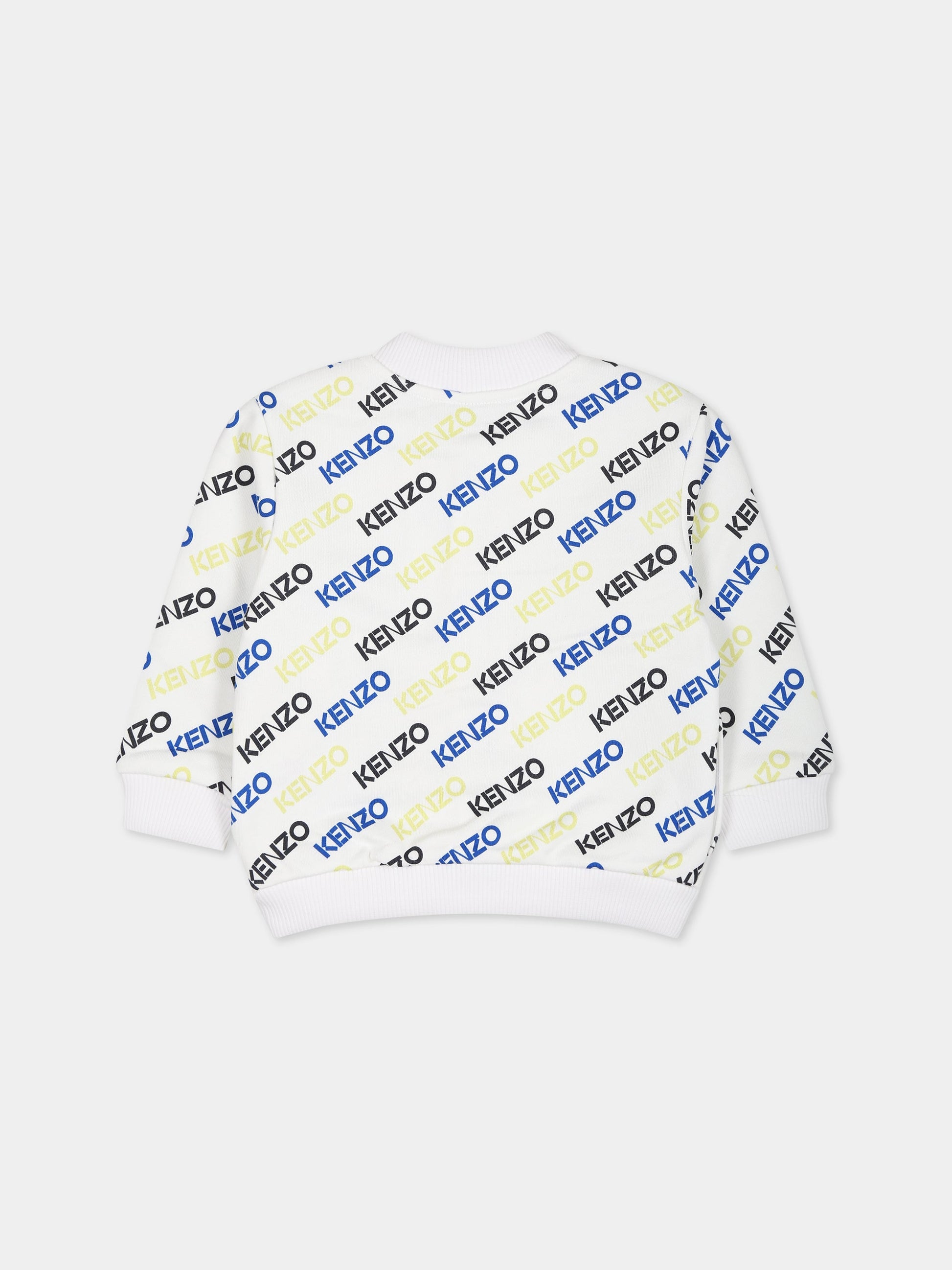 Felpa multicolor per neonato con log all-over,Kenzo Kids,K05471 10P