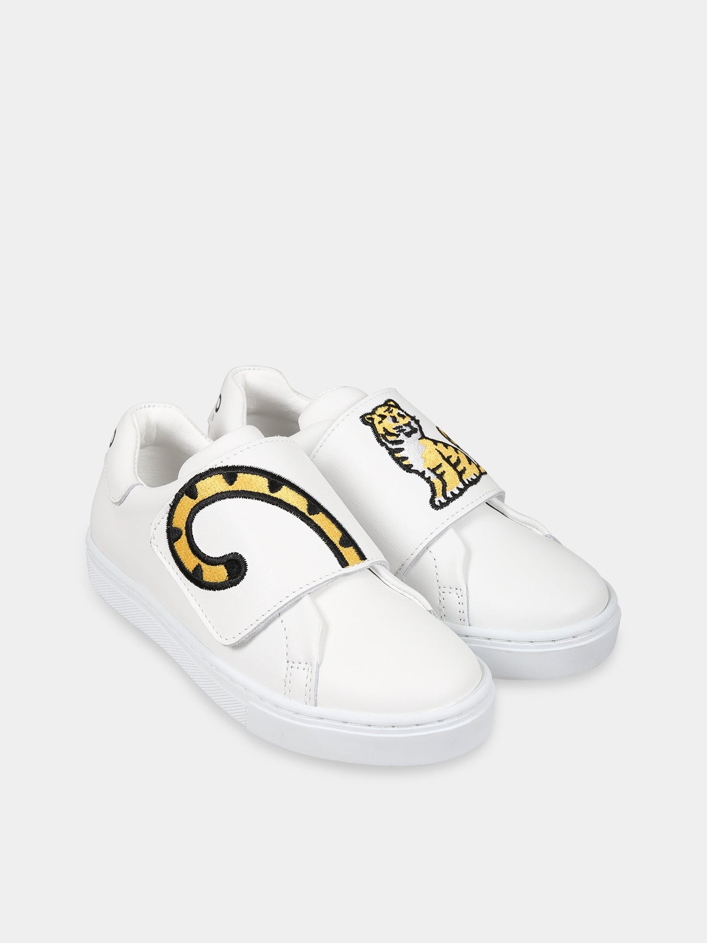 Sneakers bianco per bambino con Kotora e logo,Kenzo Kids,K59061 10P