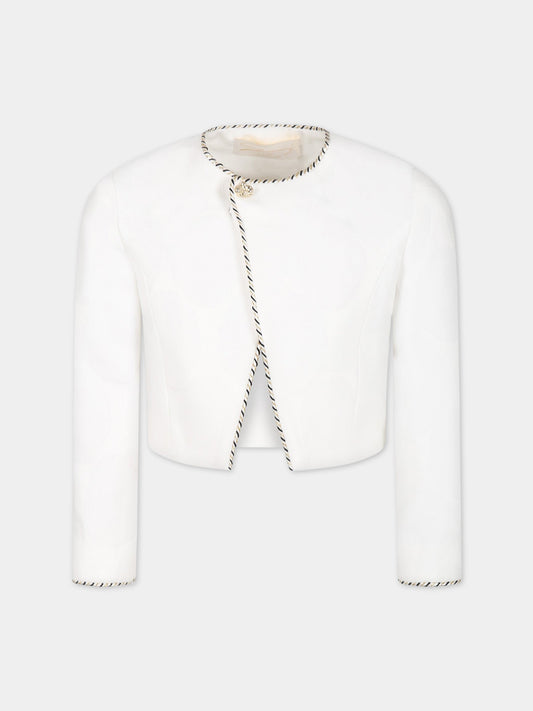 Giacca bianca per bambina,Genny,GFGC001 TV658 B001