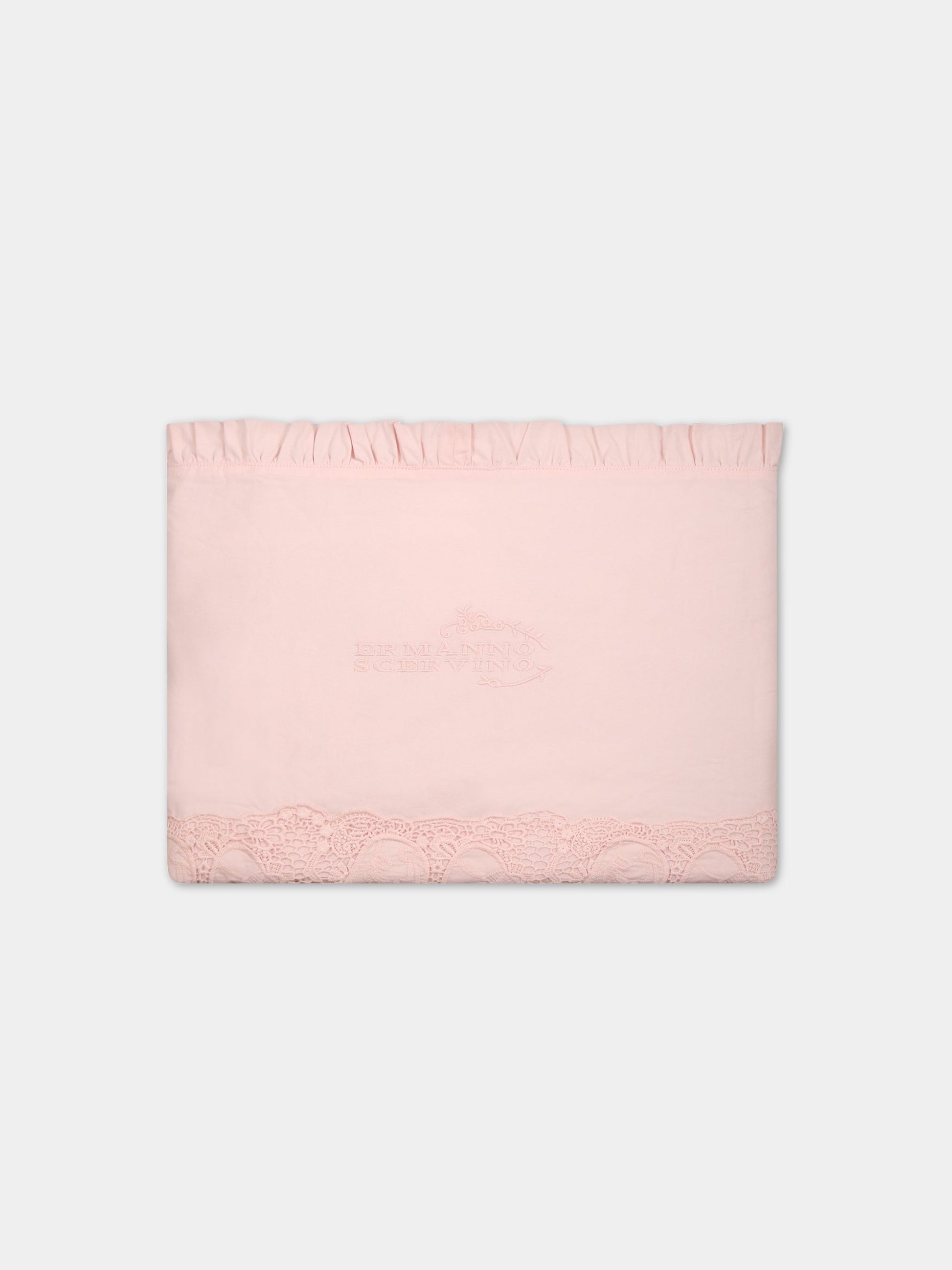 Coperta rosa per neonata con logo,Ermanno Scervino Junior,SNCO002C RI347 C001