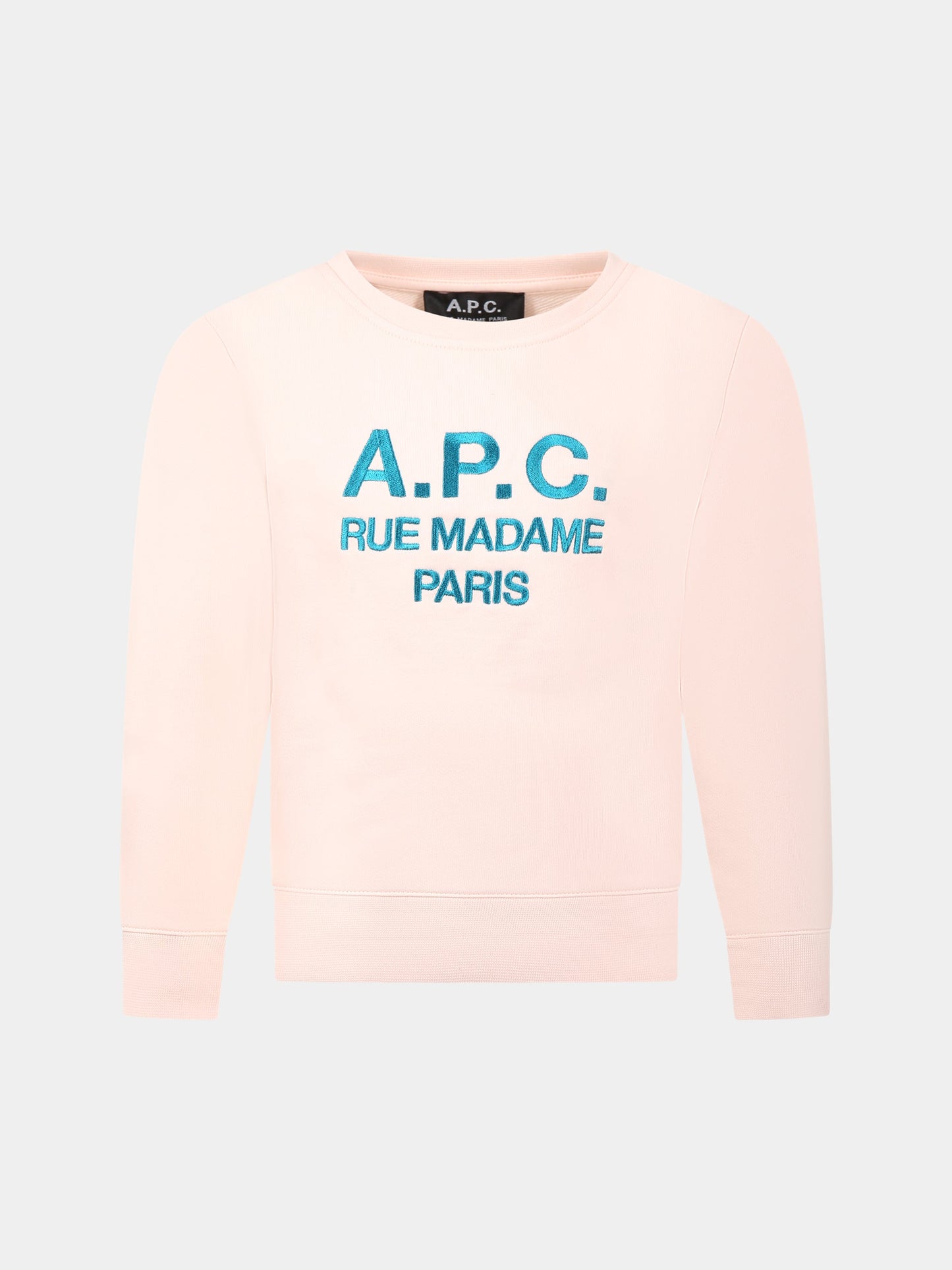 Felpa rosa per bambina con logo,A.p.c.,COEZD E27735FAB