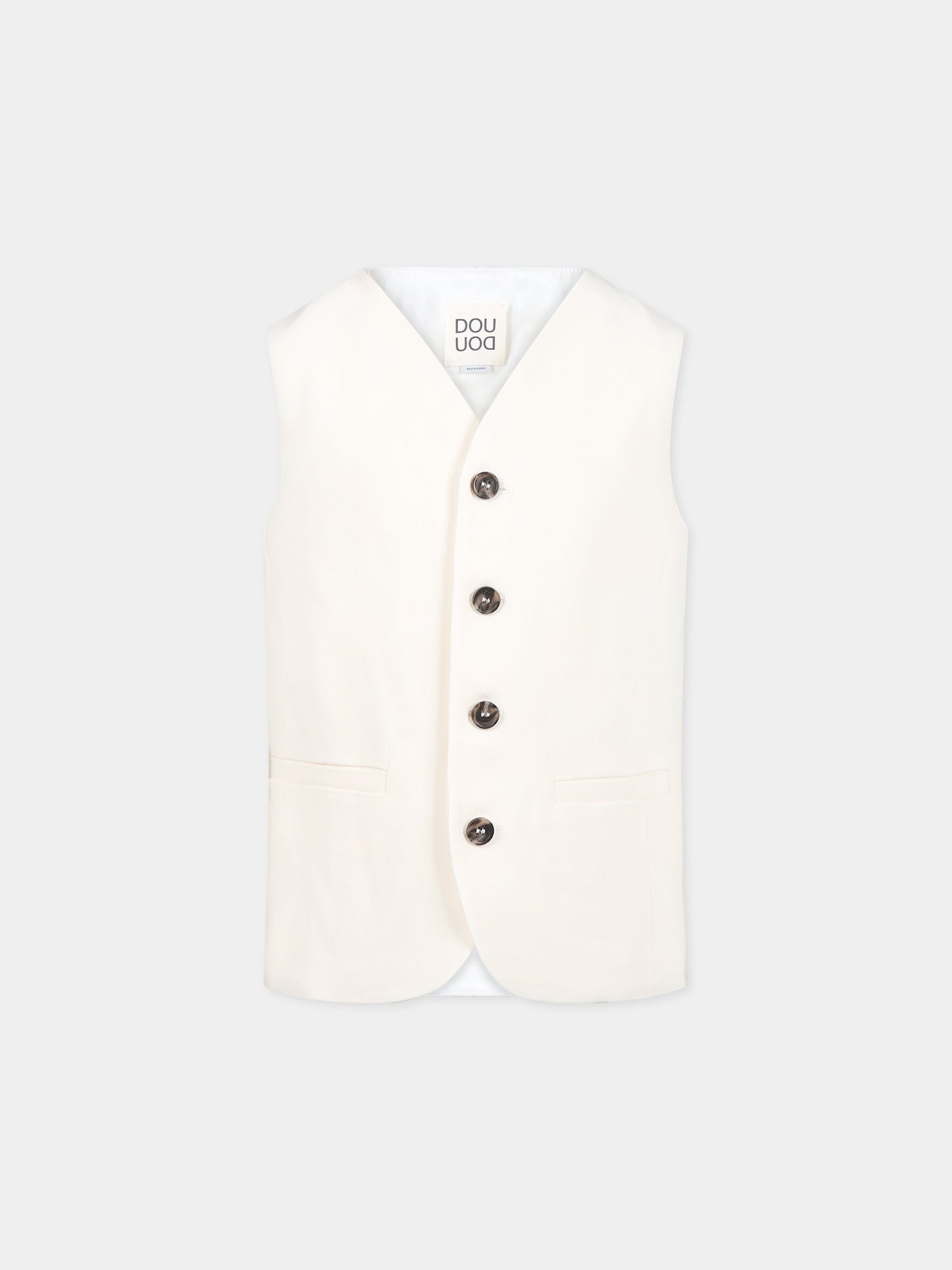 Panciotto bianco per bambina,Douuod Kids,DS2P62 K0118 106