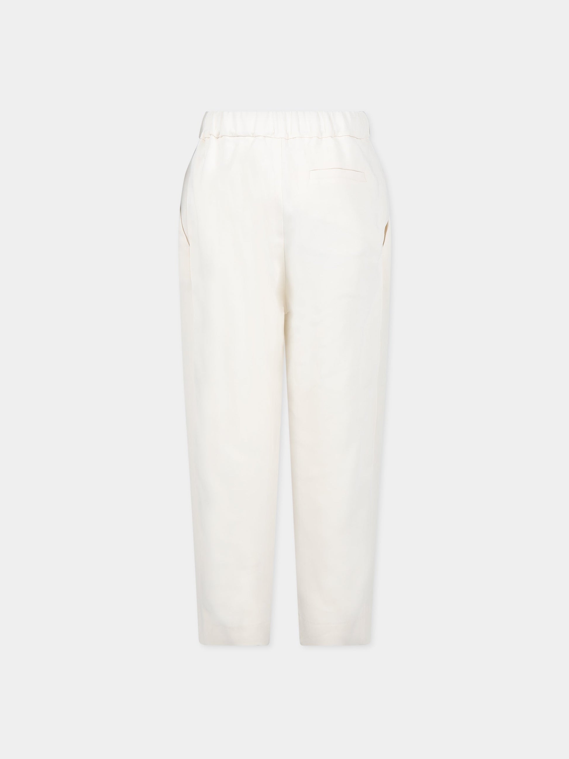 Pantaloni bianco per bambina,Douuod Kids,DS6R10 K0118 106