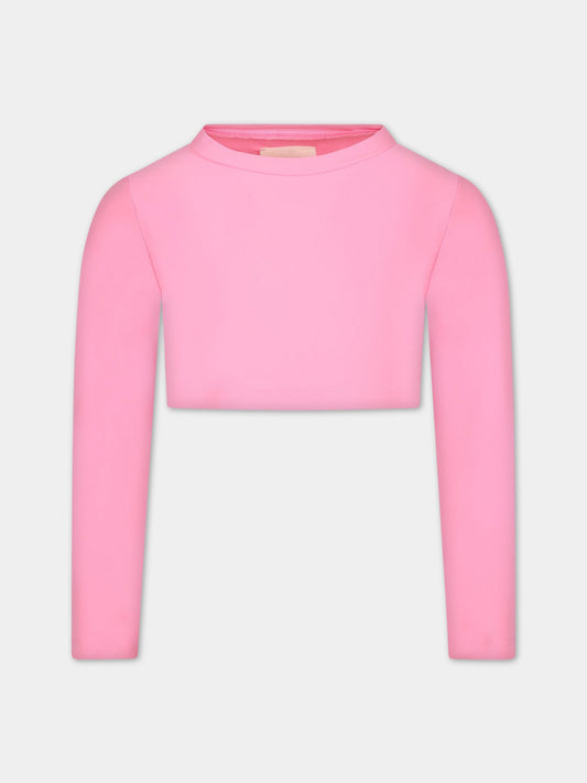 T-shirt a manica lunga rosa per bambina,Douuod Kids,DS8A60 Z0559 515