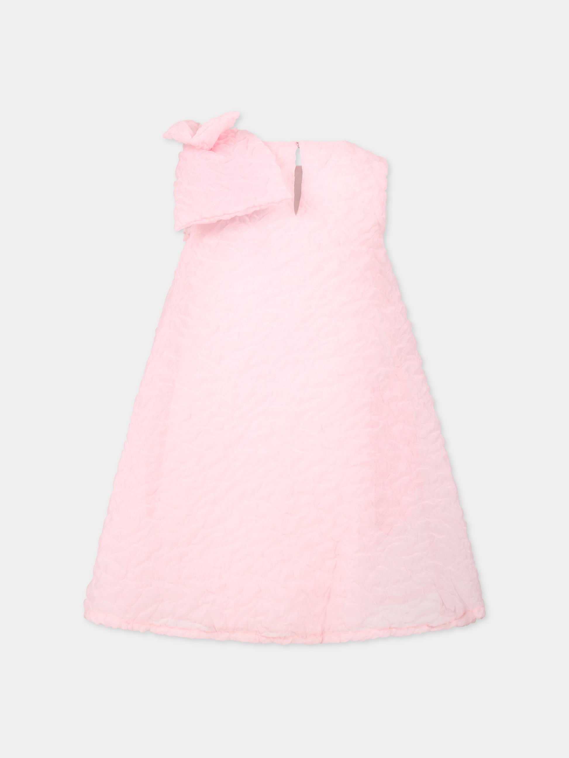 Vestito rosa per bambina con fiocco,Douuod Kids,DS1A92 U0073 511