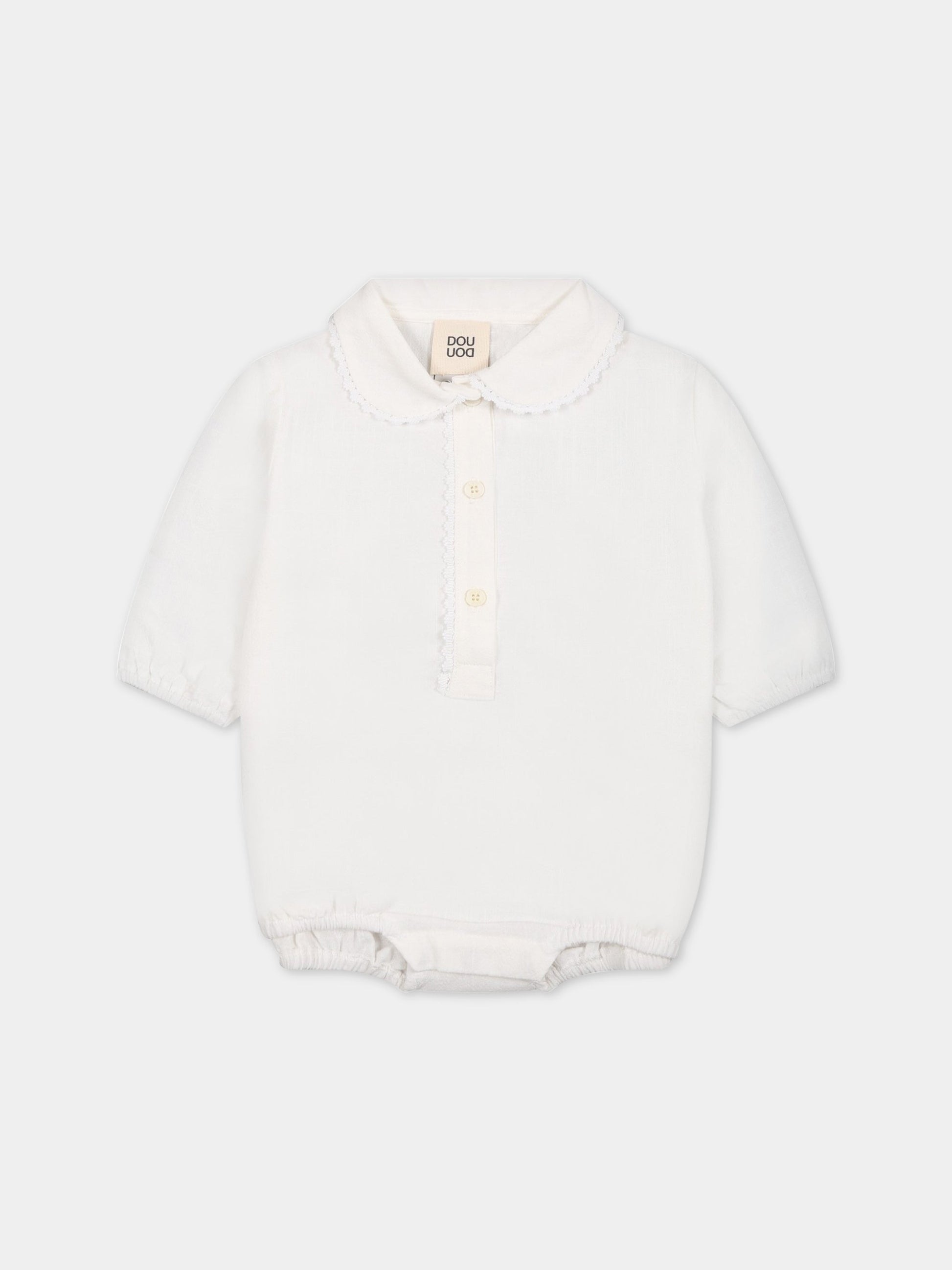 Camicia avorio per neonata,Douuod Kids,DSA560 P0233 101