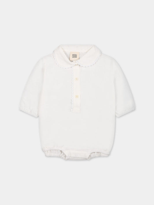 Camicia avorio per neonata,Douuod Kids,DSA560 P0233 101