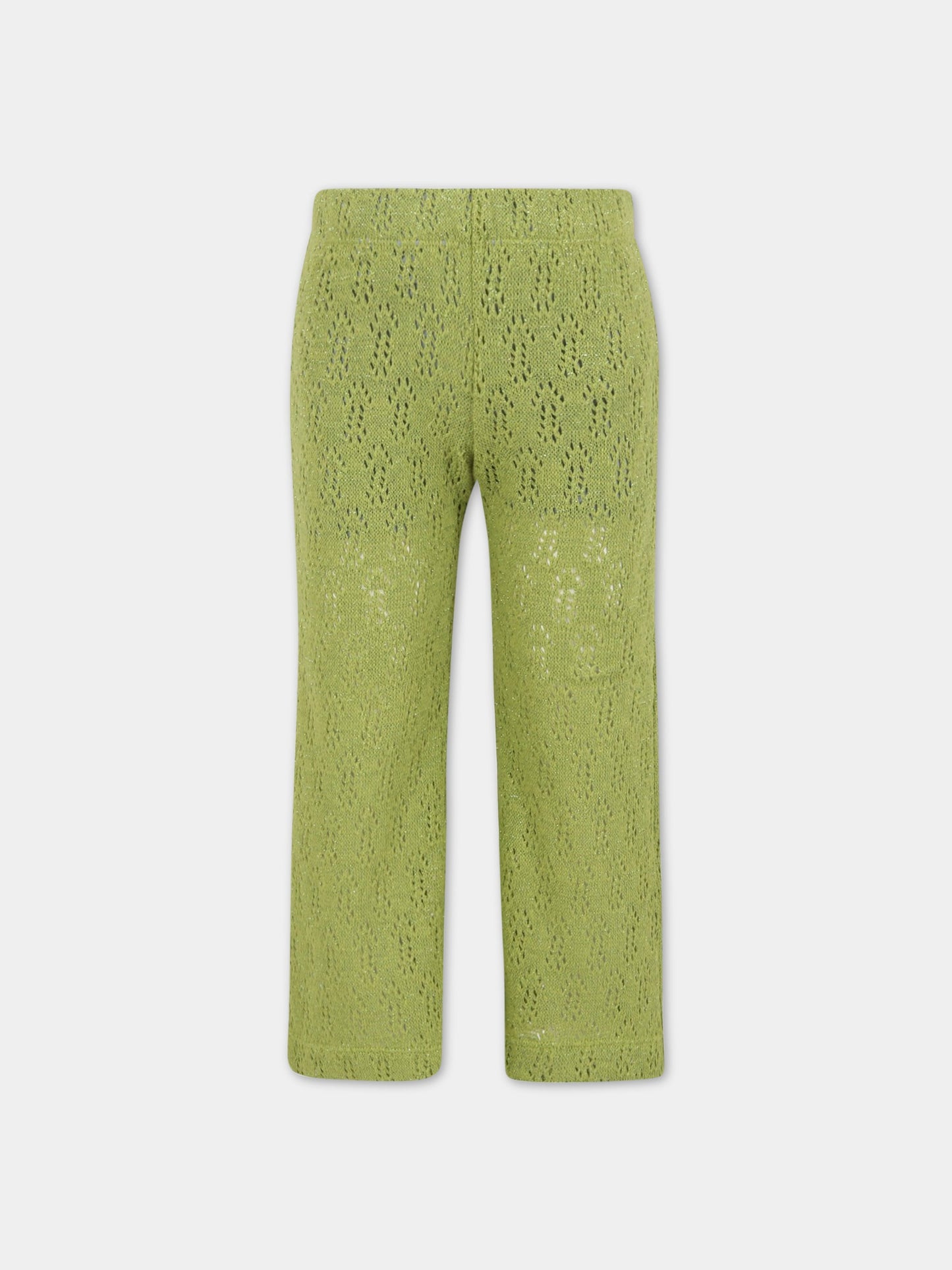 Pantaloni verdi per bambina,Caffe' D'orzo,ZS6B30 Q0009 785