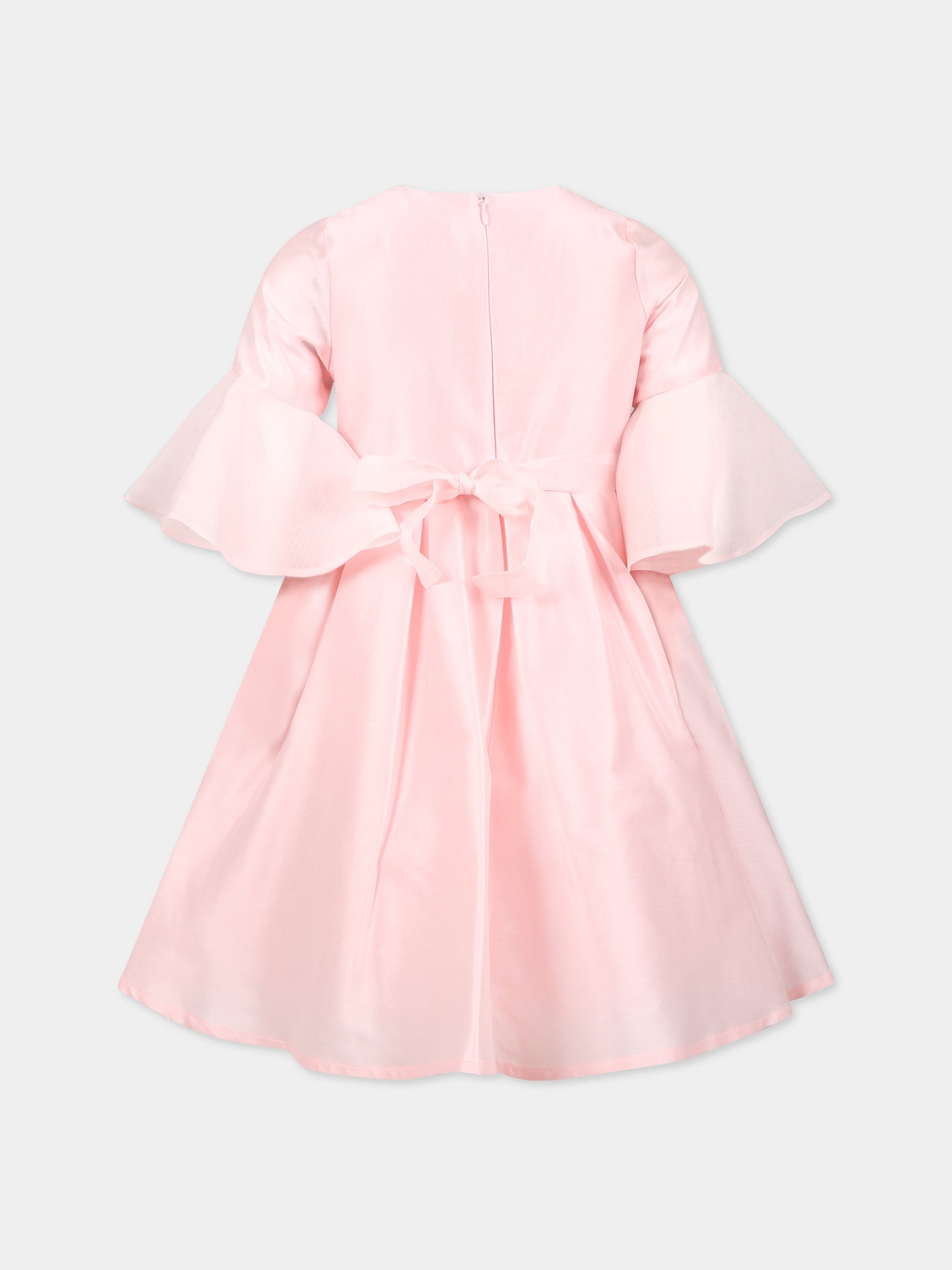 Vestito rosa per bambina con logo,Elie Saab,LS1A23 O0039 505