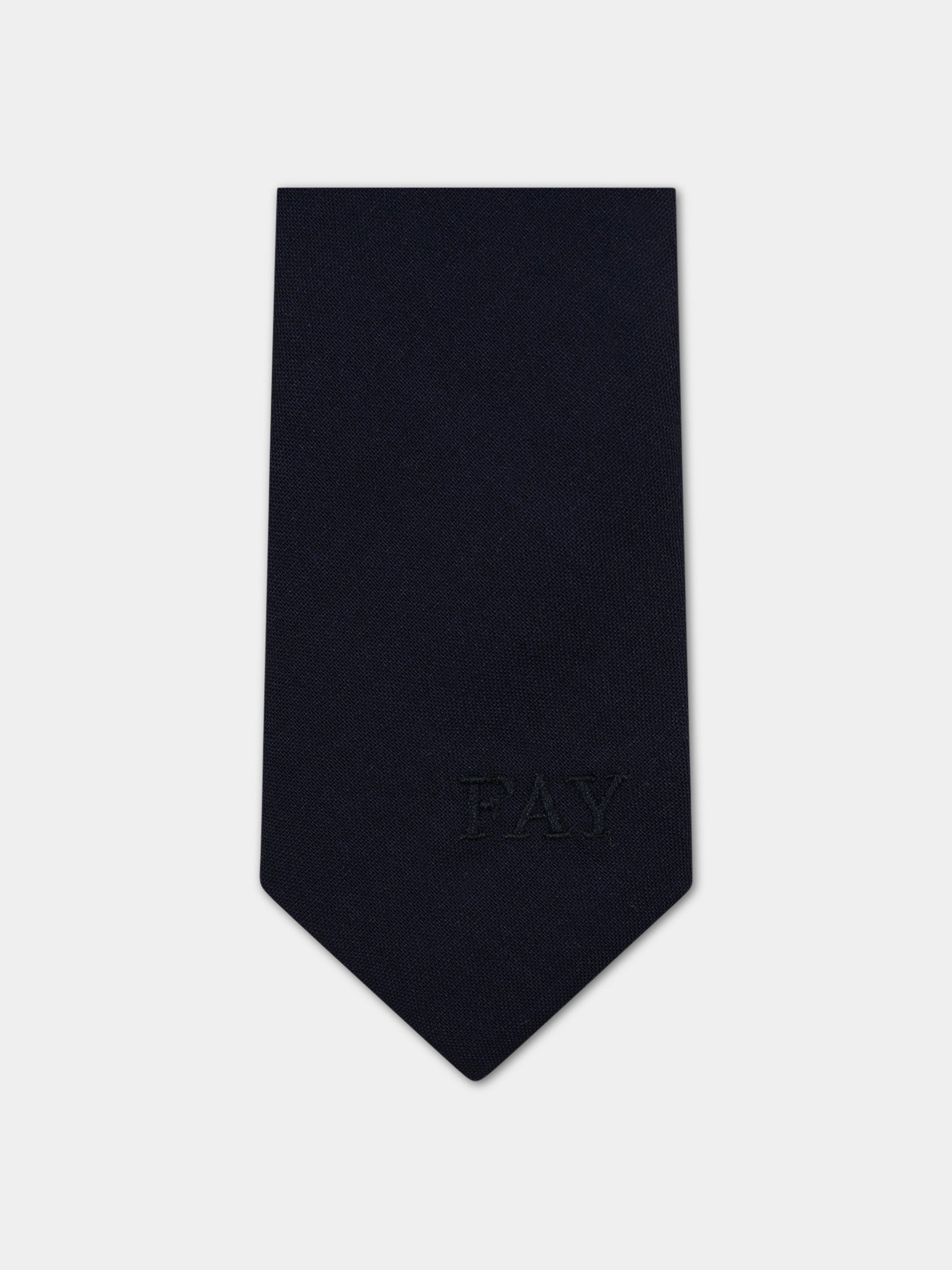 Cravatta blu per bambino con logo ricamato,Fay Kids,FS0P54 I0142 621