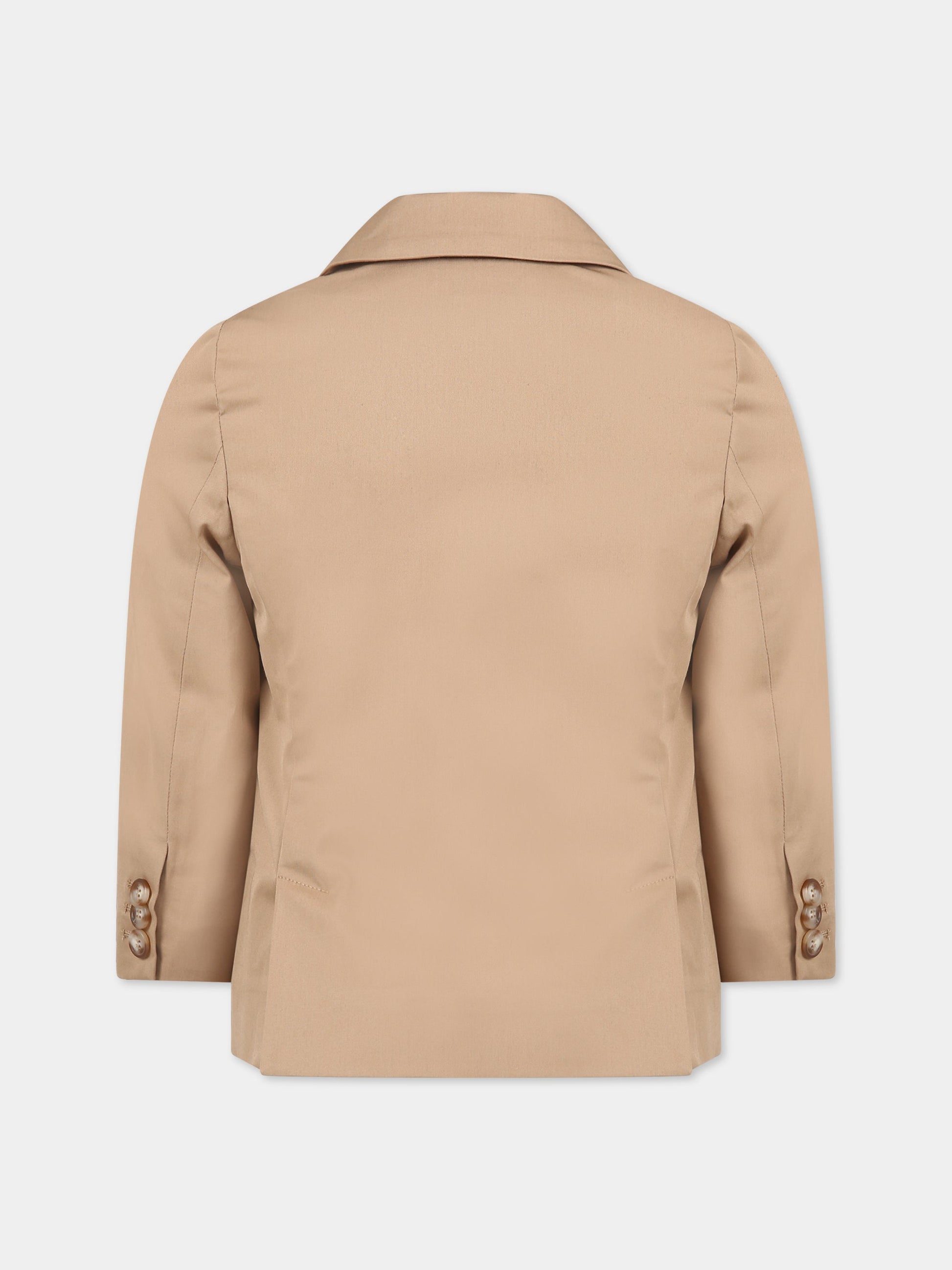 Giacca beige per bambino con pochette,Fay Kids,FS2P04 G0019 112