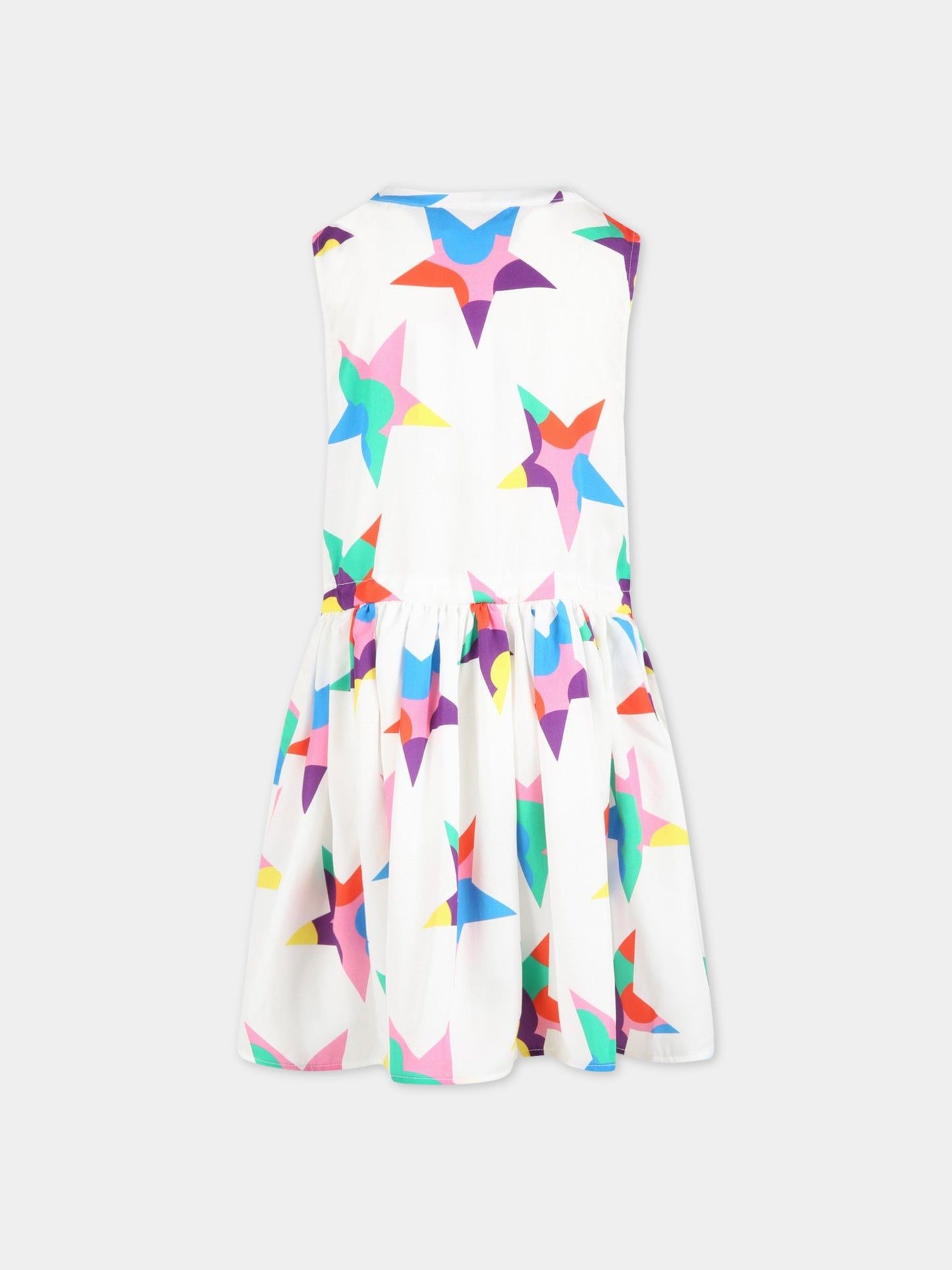 Vestito bianco per bambina con stelle,Stella Mccartney Kids,TS1C32 Z0894 100MC