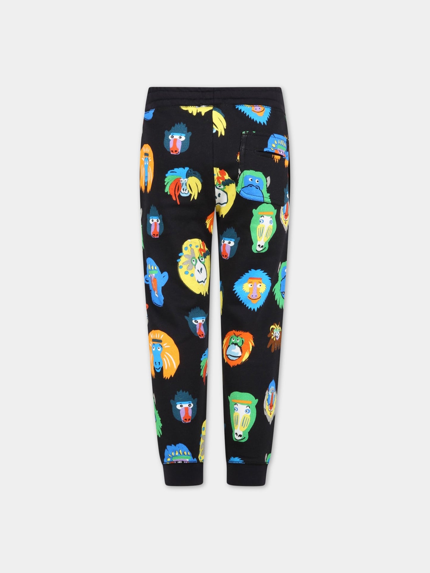 Pantaloni neri da tuta per bambino con animali,Stella Mccartney Kids,TS6S30 Z0956 930MC
