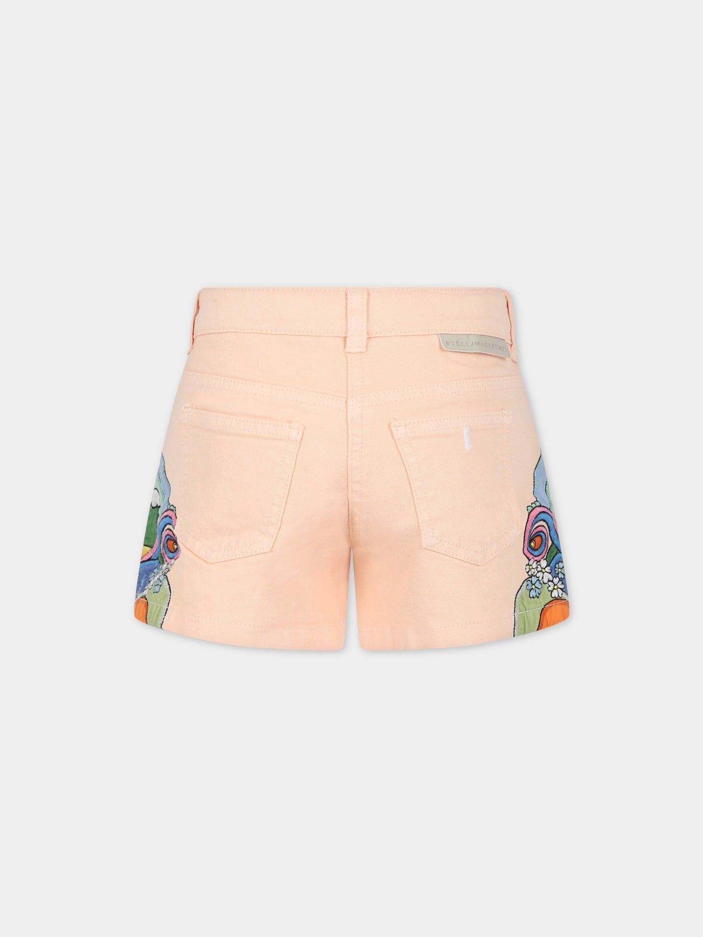 Shorts rosa per bambina con stampa,Stella Mccartney Kids,TS6A79 Z0156 504