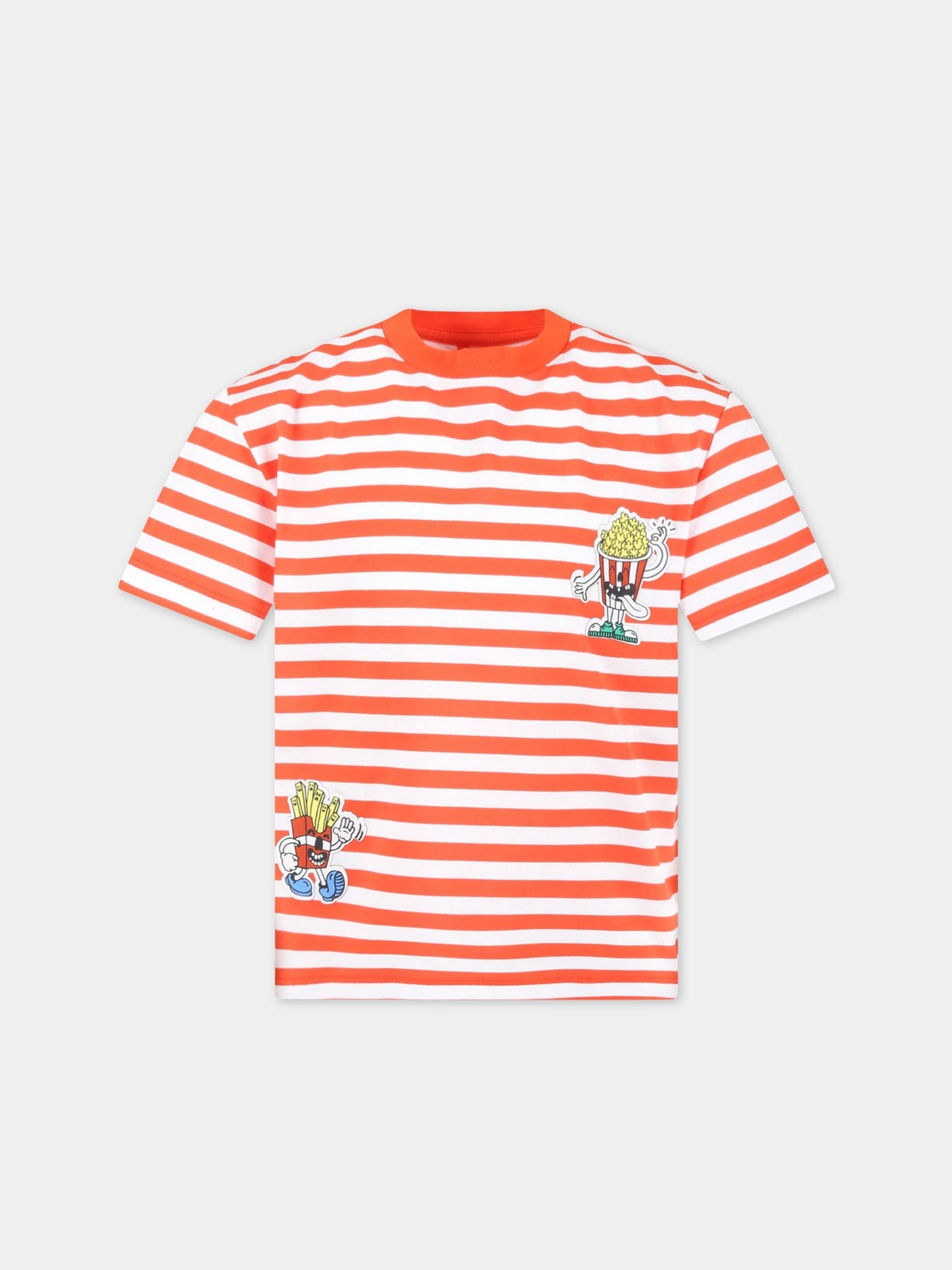 T-shirt multicolor a righe per bambino con patch,Stella Mccartney Kids,TS8Q41 Z0964 999