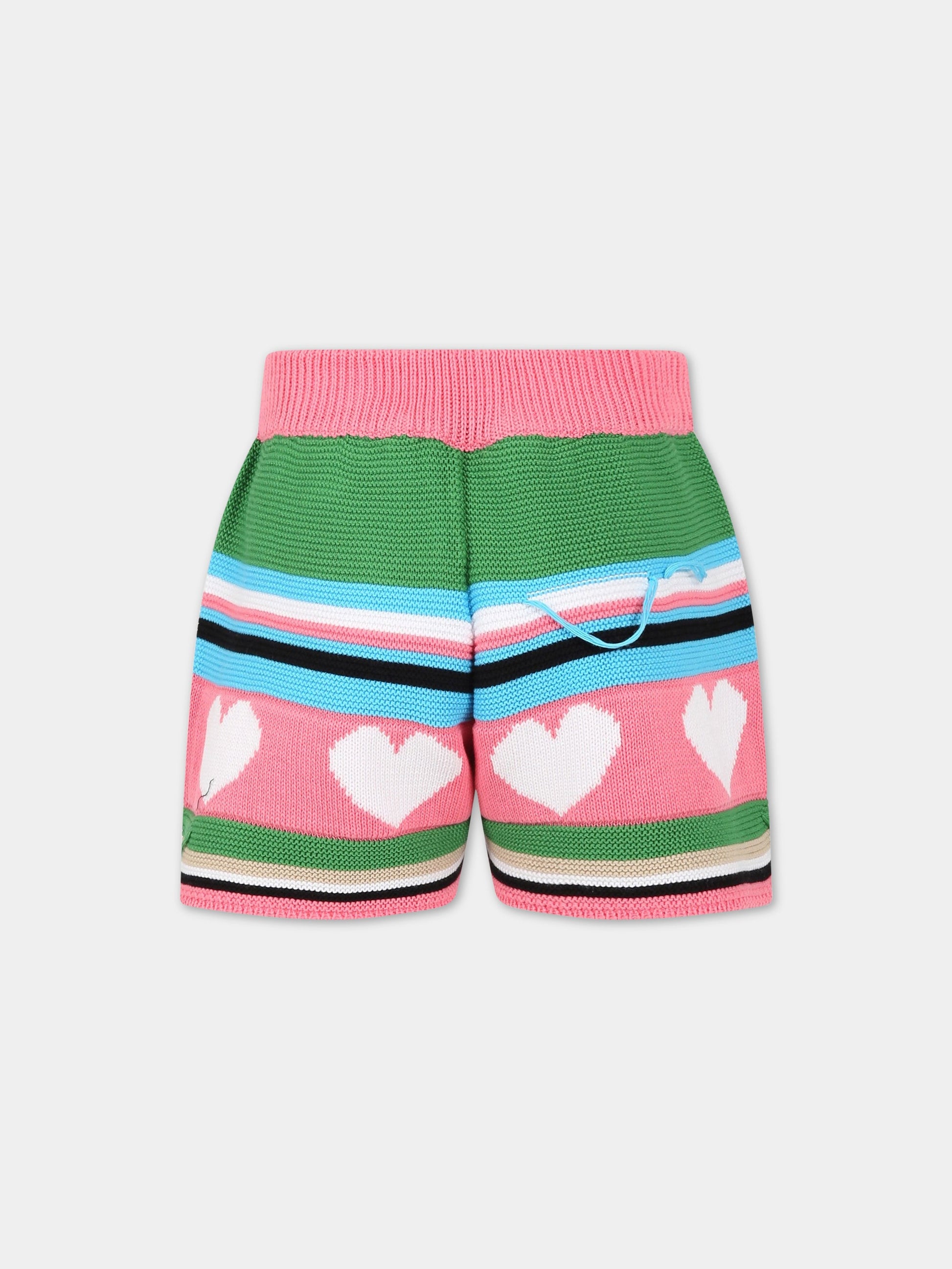 Shorts casual rosa per bambina,Msgm Kids,MS029434 042