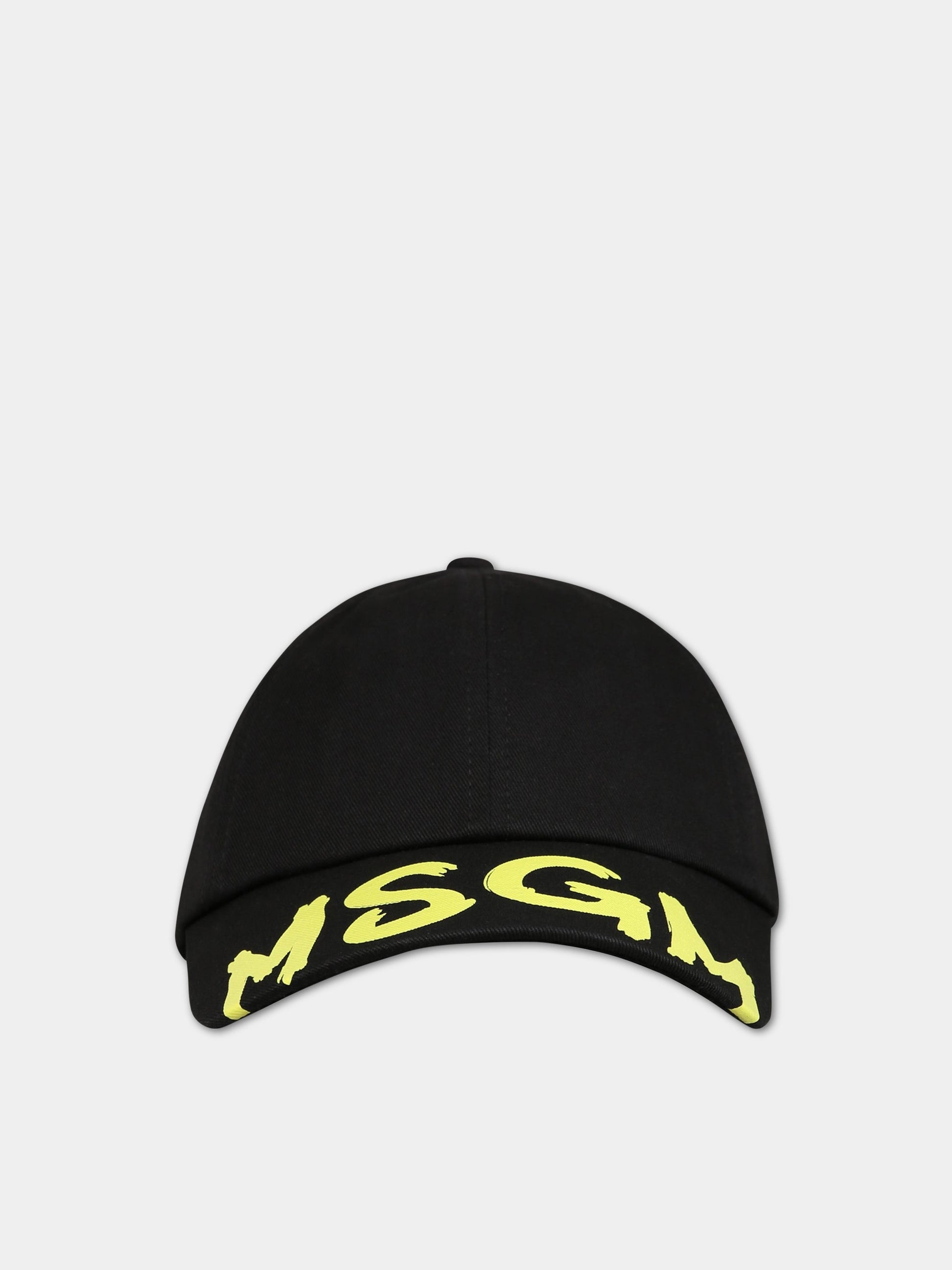 Cappello nero per bambino con logo,Msgm Kids,MS029389 110