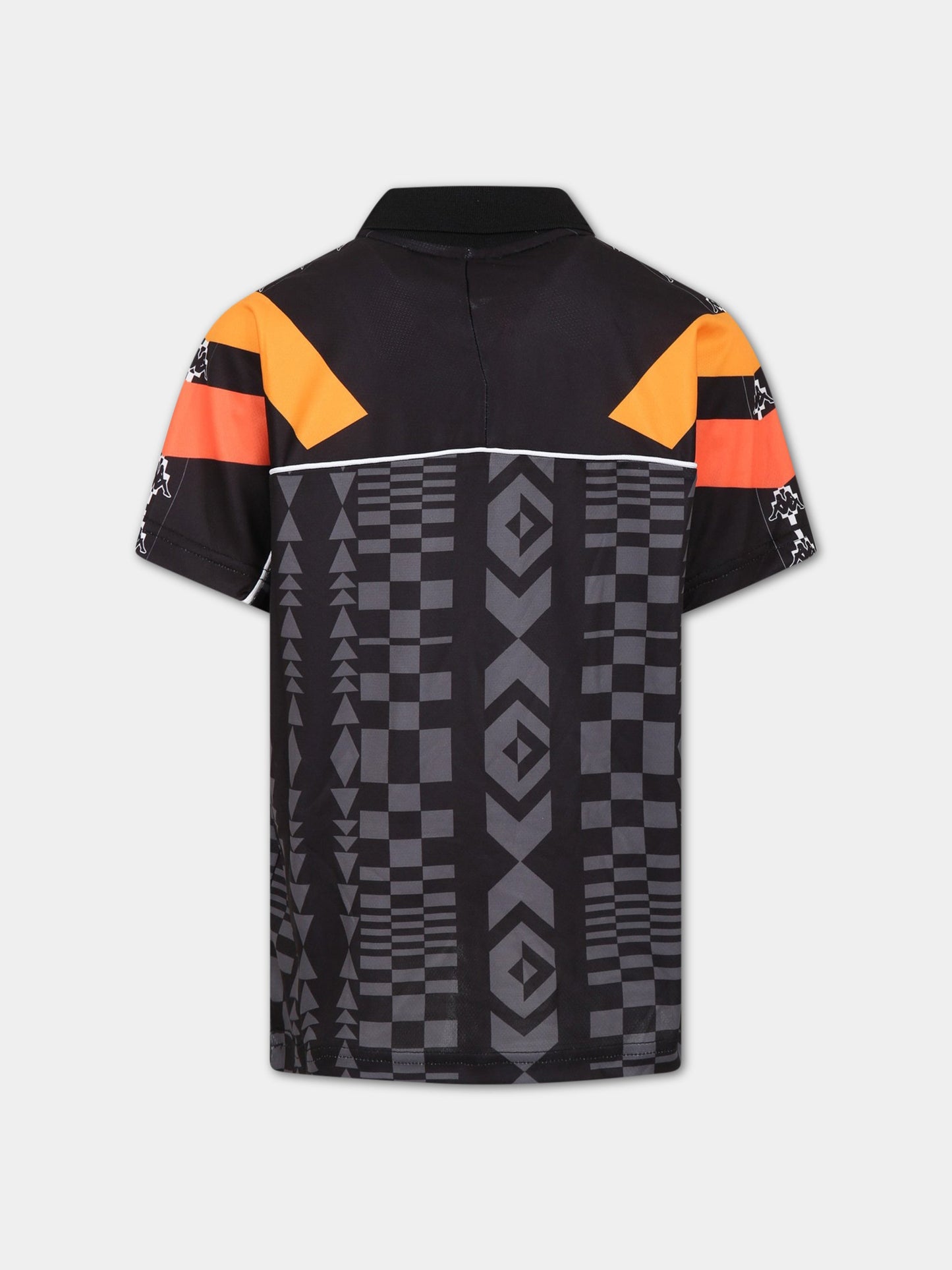 Polo a manica corta nera per bambino,Marcelo Burlon Kids,CBVA001S23FAB0011007