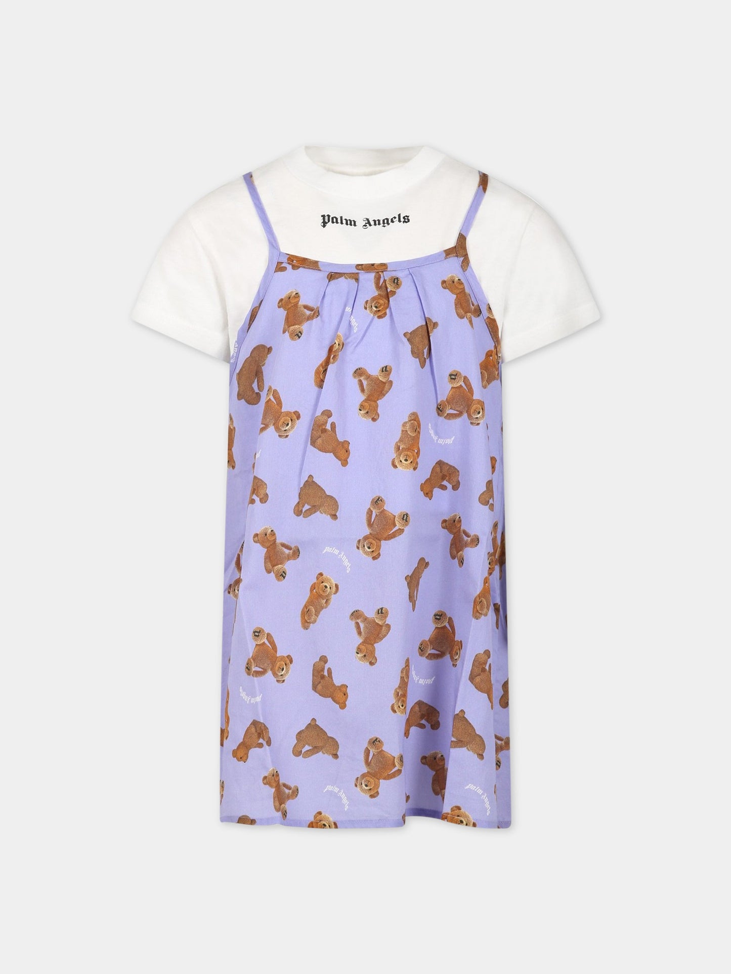 Completo multicolor per bambina con logo e stampa,Palm Angels,PGDB020S23FAB0010136