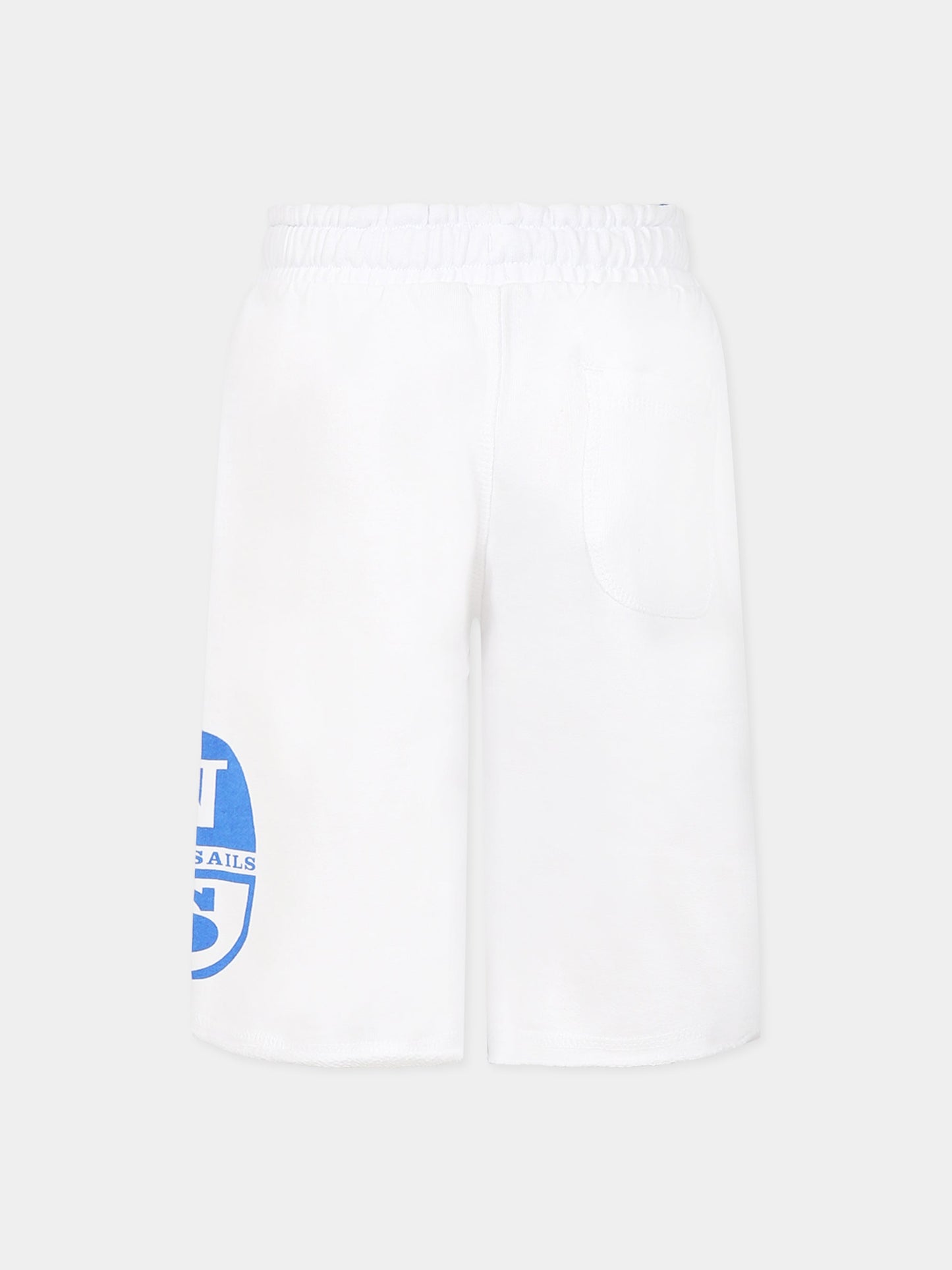 Short bianco per bambino con logo azzurro,North Sails,775366 000 0101