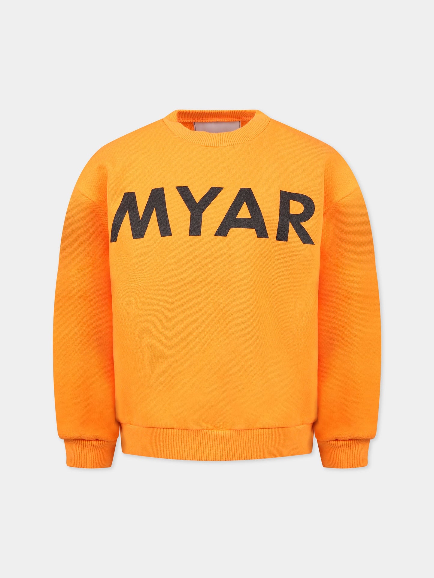 Felpa arancione per bambino con logo,Myar,MY0026 MY040 MY206