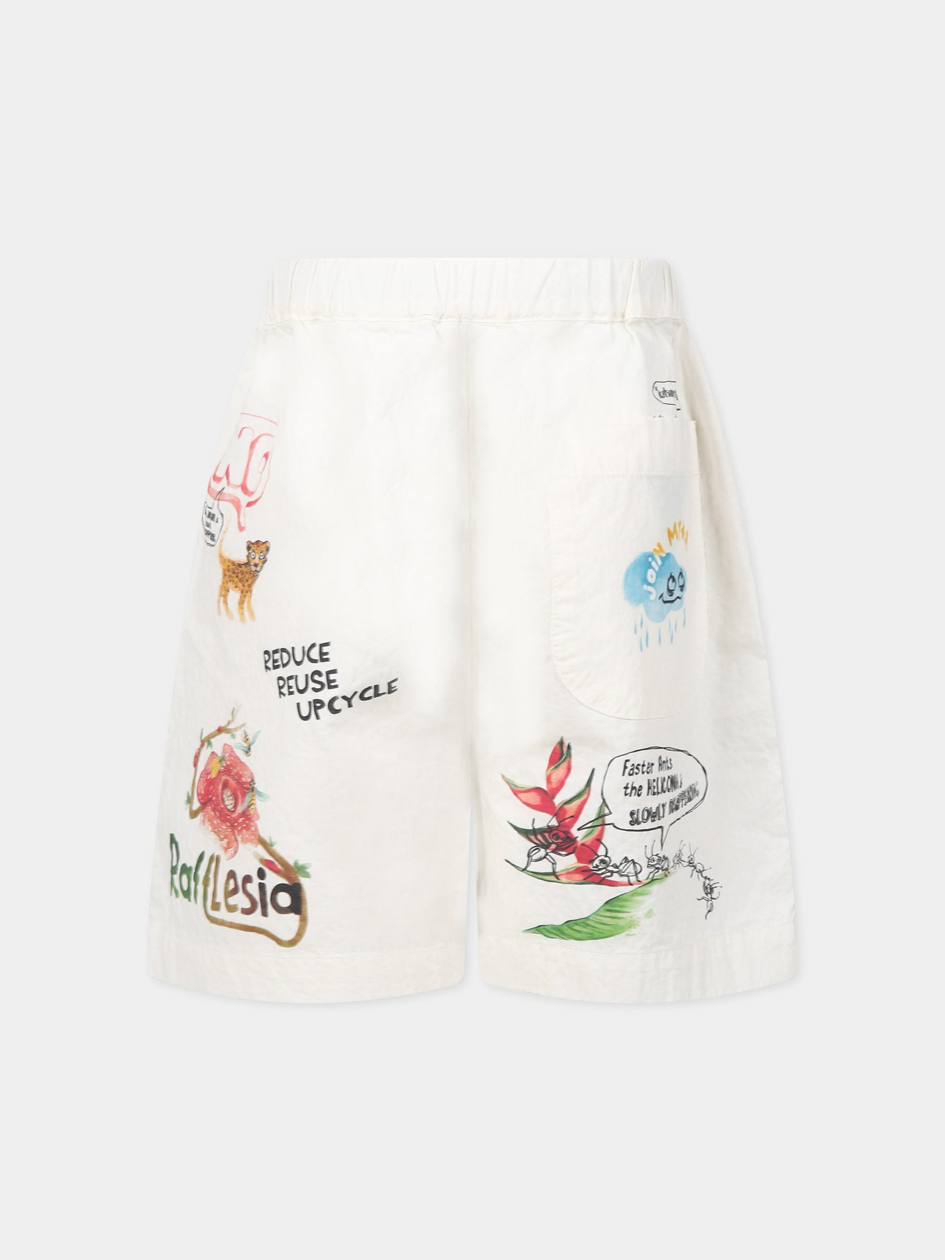 Shorts bianchi per bambino con stampa e scritta,Myar,MY0060 MY052 MY101