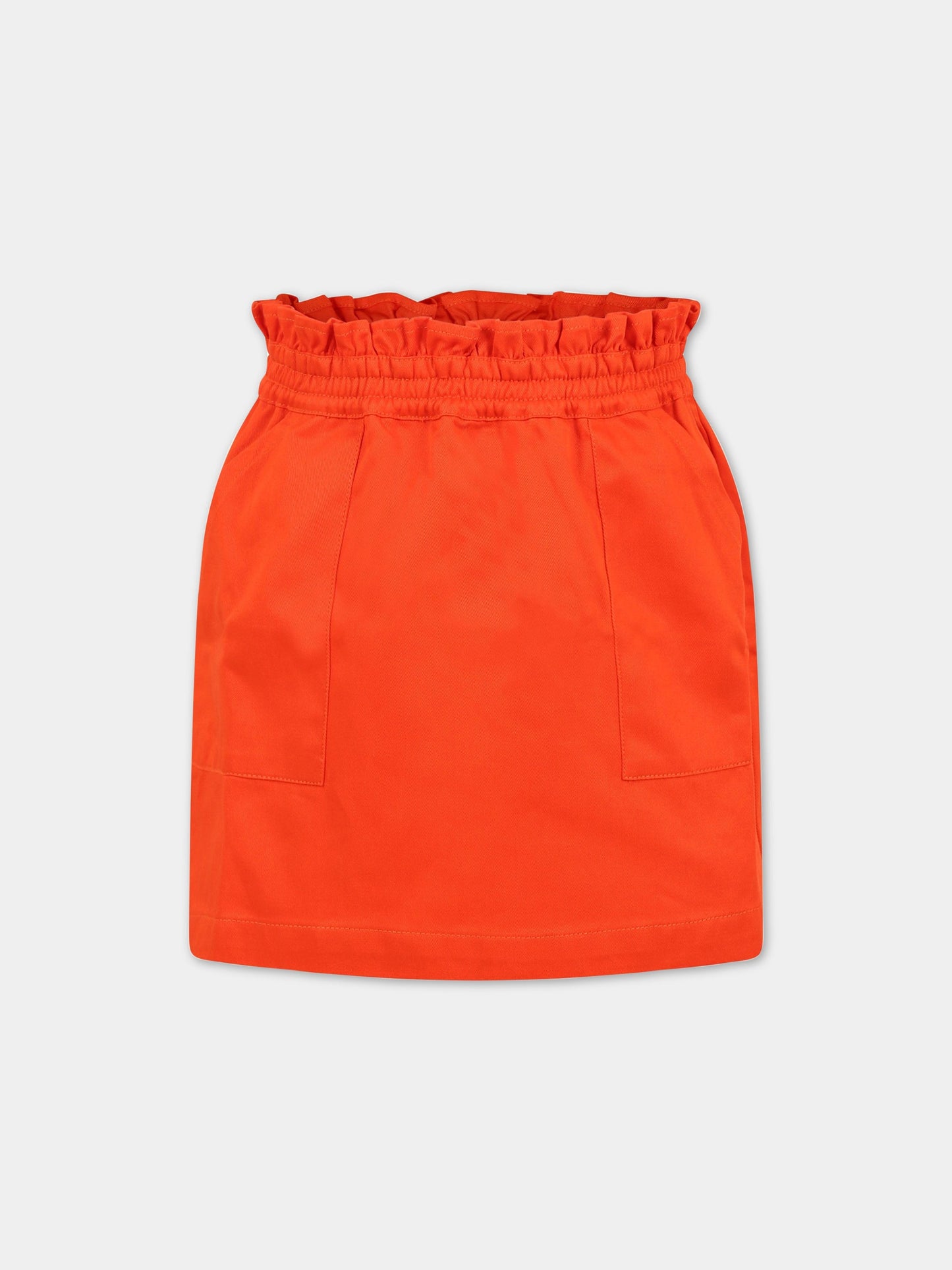 Gonna rossa per bambina con iconico aquilotto,Armani Junior,3R3N08 1NX0Z 0260