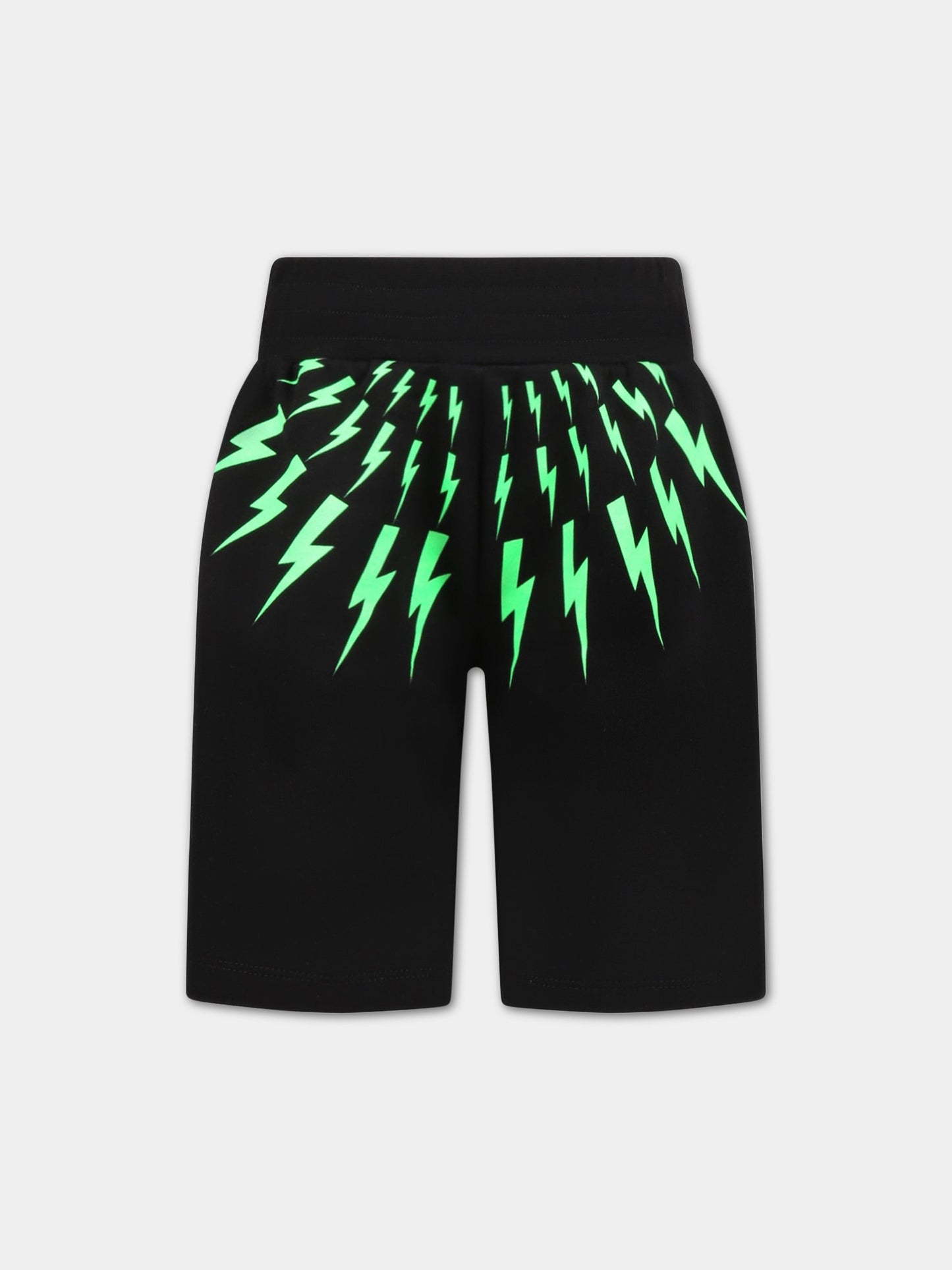 Shorts neri per bambino on saette,Neil Barrett Kids,033625 110/48