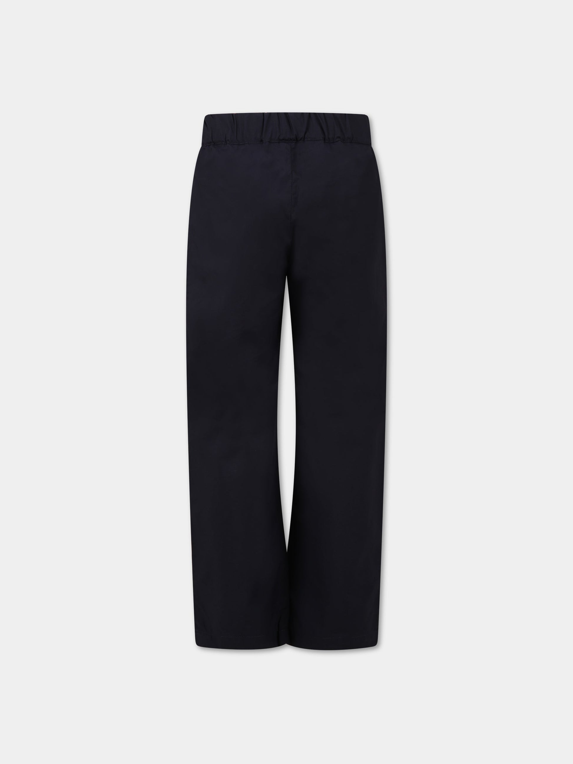 Pantaloni blu per bambino con logo e iconico aquilotto,Armani Junior,3R4PJ3 4N7IZ 0920