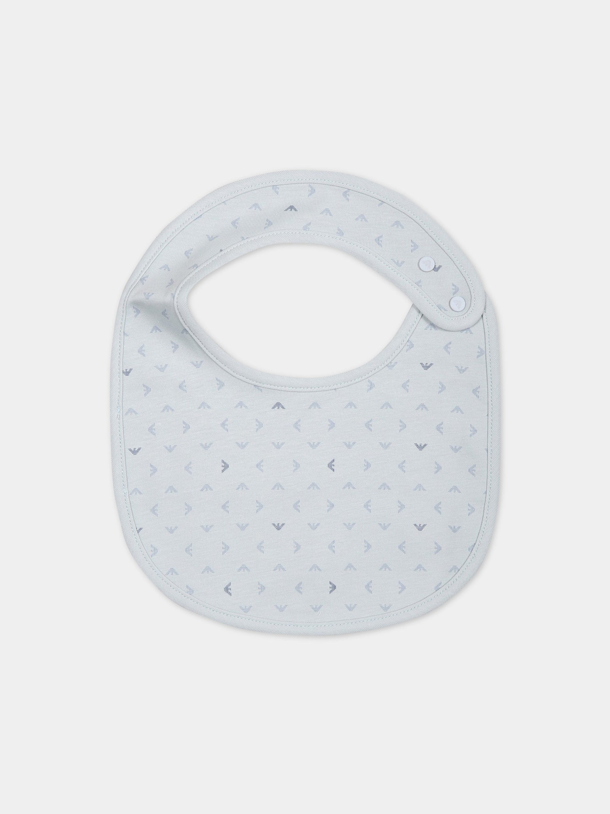 Set per neonato celeste con logo,Armani Junior,8NNV47 NJ05Z F705